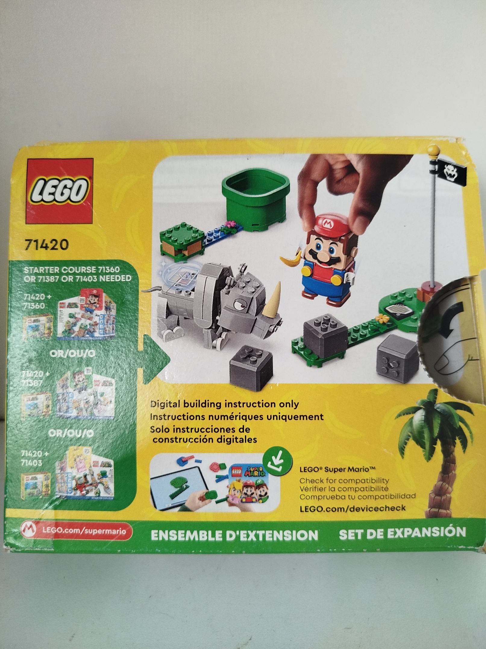 Lego 71420 - Super Mario Set de Expansión : Rambi, el rinoceronte - Ya Armado.