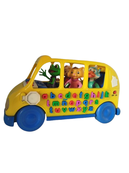 
Autobus educativo, con animales y abcedario. enseña abecedariio y sonidos de animales - funcional