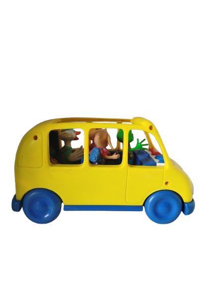 
Autobus educativo, con animales y abcedario. enseña abecedariio y sonidos de animales - funcional
