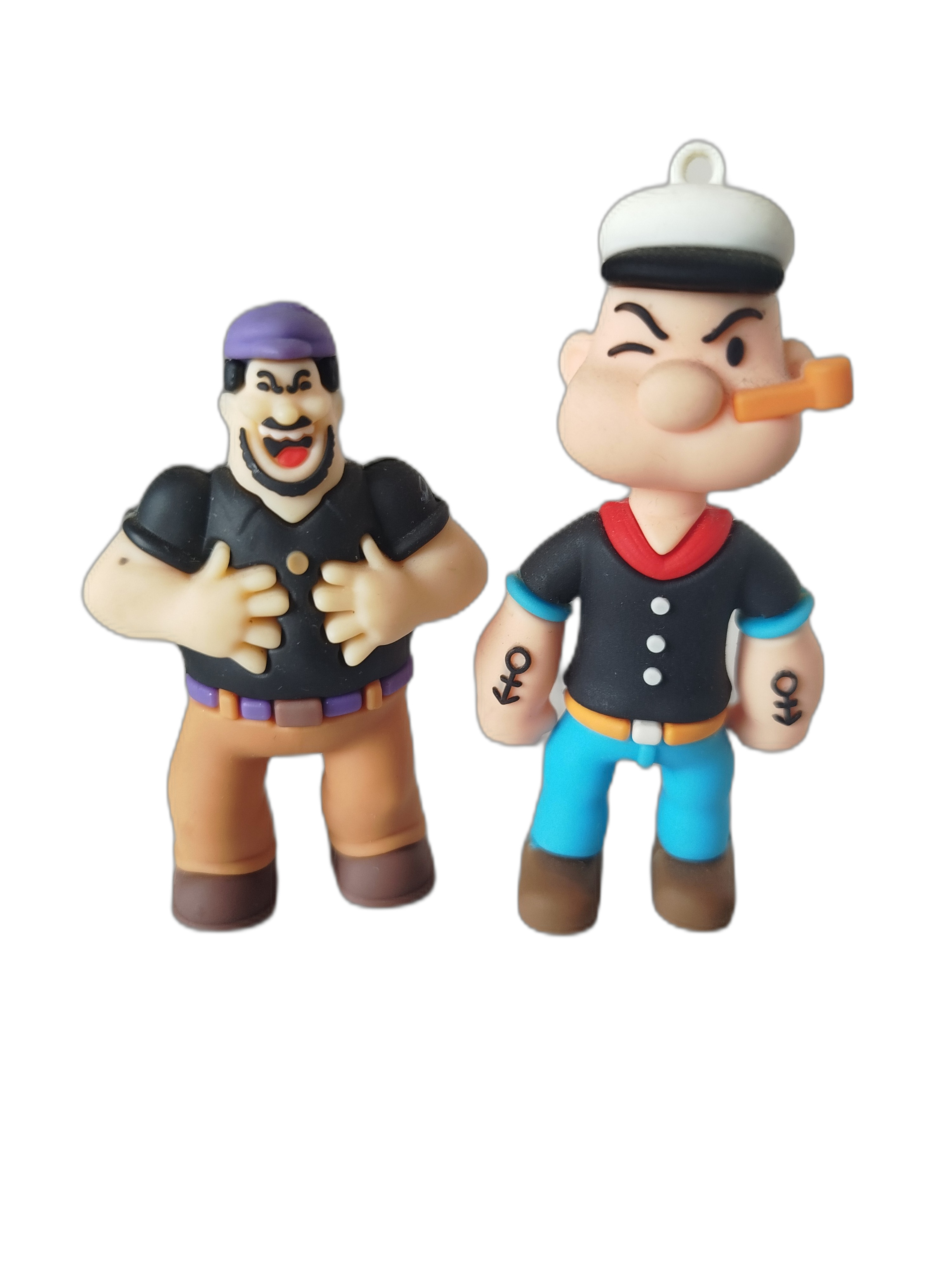 Bluto y Popeye - Muñecos de Llaveros