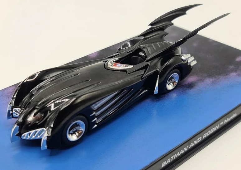 Batman Automobilia - BATMAN  AND ROBIN MOVIE - Escala 1:43 fabricado en metal fundido, incluye revista con historia del modelo