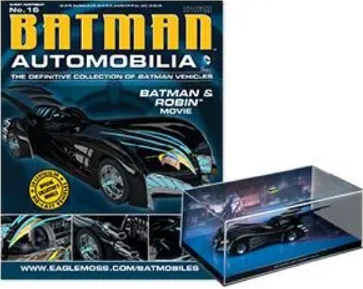 Batman Automobilia - BATMAN  AND ROBIN MOVIE - Escala 1:43 fabricado en metal fundido, incluye revista con historia del modelo