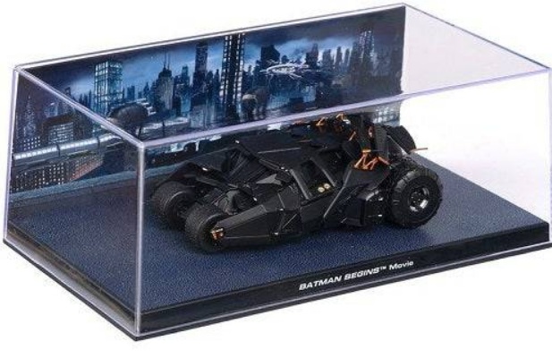 Batman Automobilia - BATMAN BEGINS MOVIE - Escala 1:43 fabricado en metal fundido, incluye revista con historia del modelo