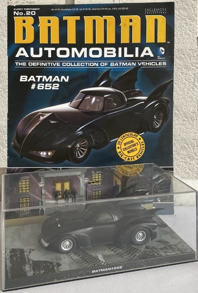 Batman Automobilia - BATMAN MOVIE - Escala 1:43 fabricado en metal fundido, incluye revista con historia del modelo