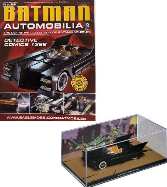 Batman Automobilia - DETECTIVE COMICS 362 - Escala 1:43 fabricado en metal fundido, incluye revista con historia del modelo