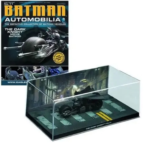 Batman Automobilia - THE DARK KNIGHT MOVIE - Escala 1:43 fabricado en metal fundido, incluye revista con historia del modelo