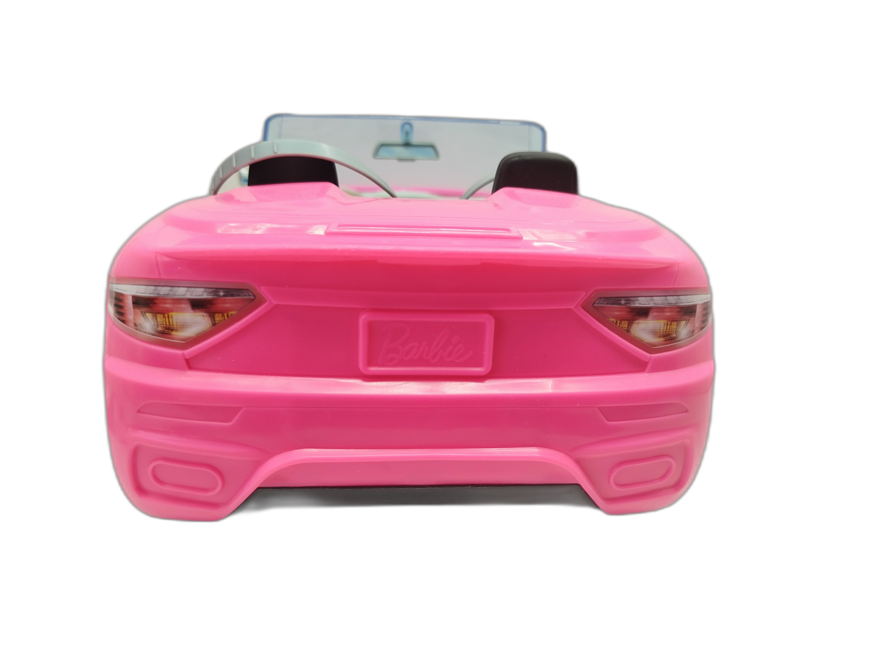 Barbie  - Vehículo descapotable color Rosa brillante. Con cinturones de seguridad.