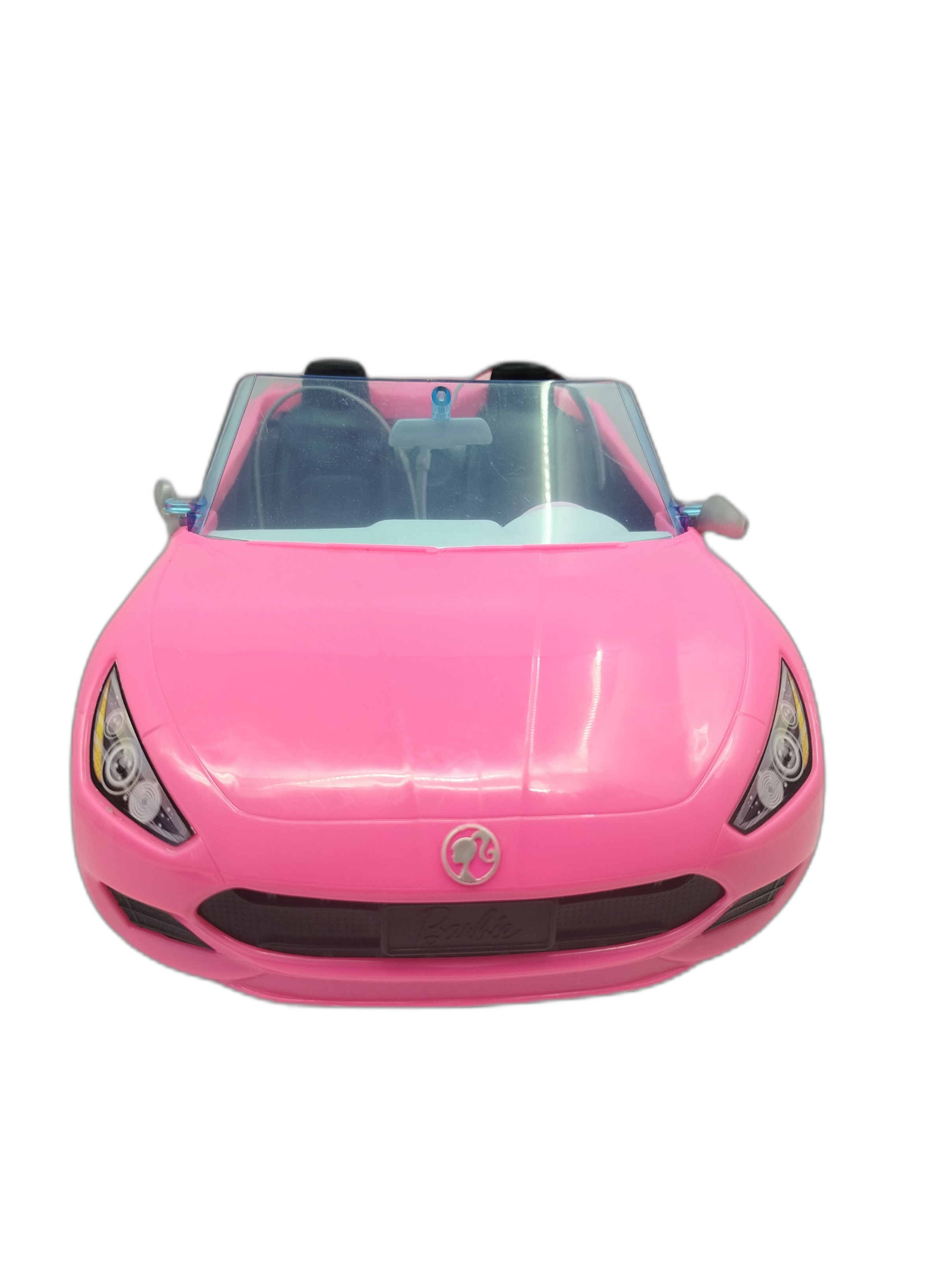Barbie  - Vehículo descapotable color Rosa brillante. Con cinturones de seguridad.