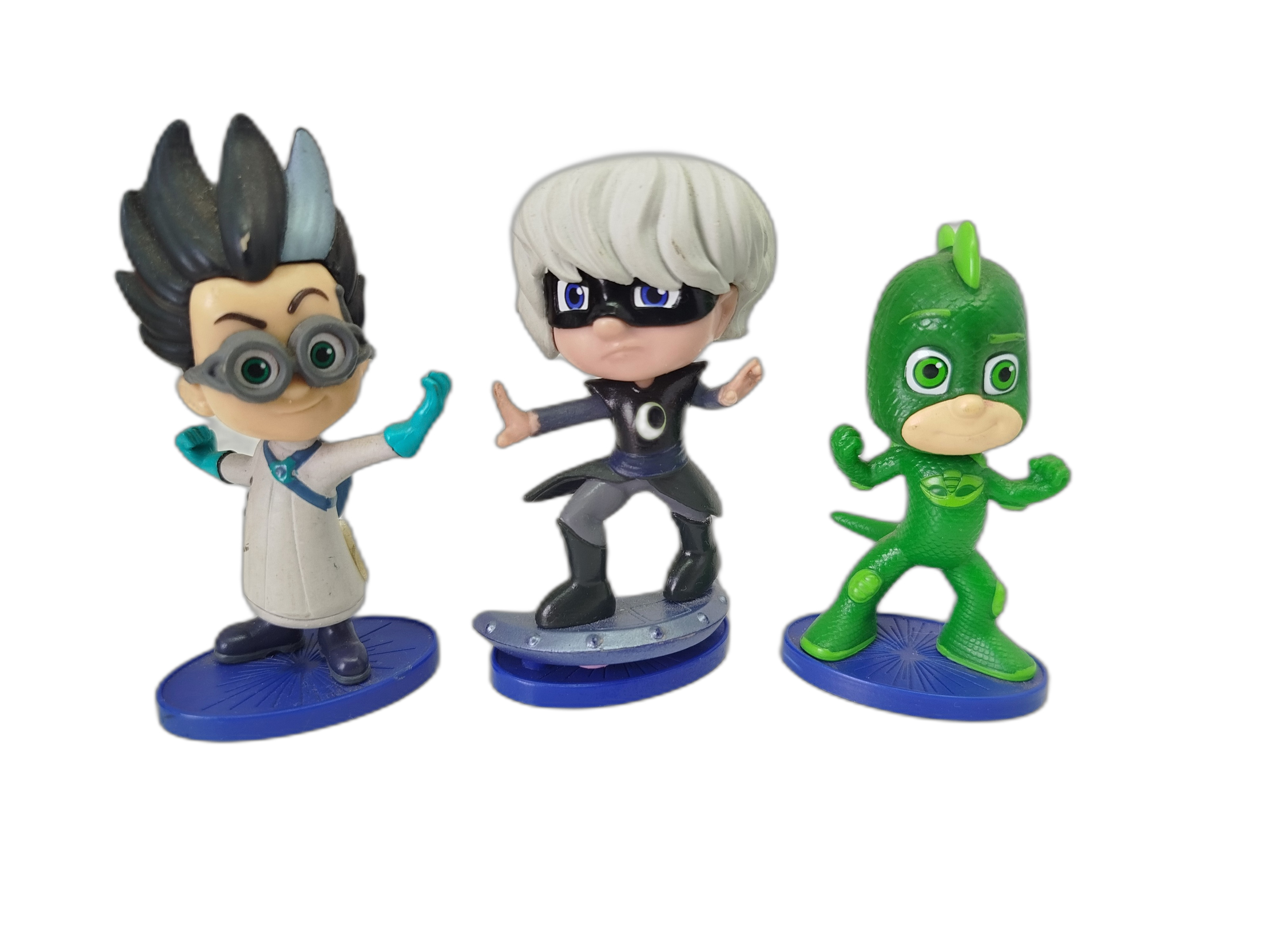 PJMASK  - Lote de 3 Figuras.  Romeo, Luna Girl y Gekko