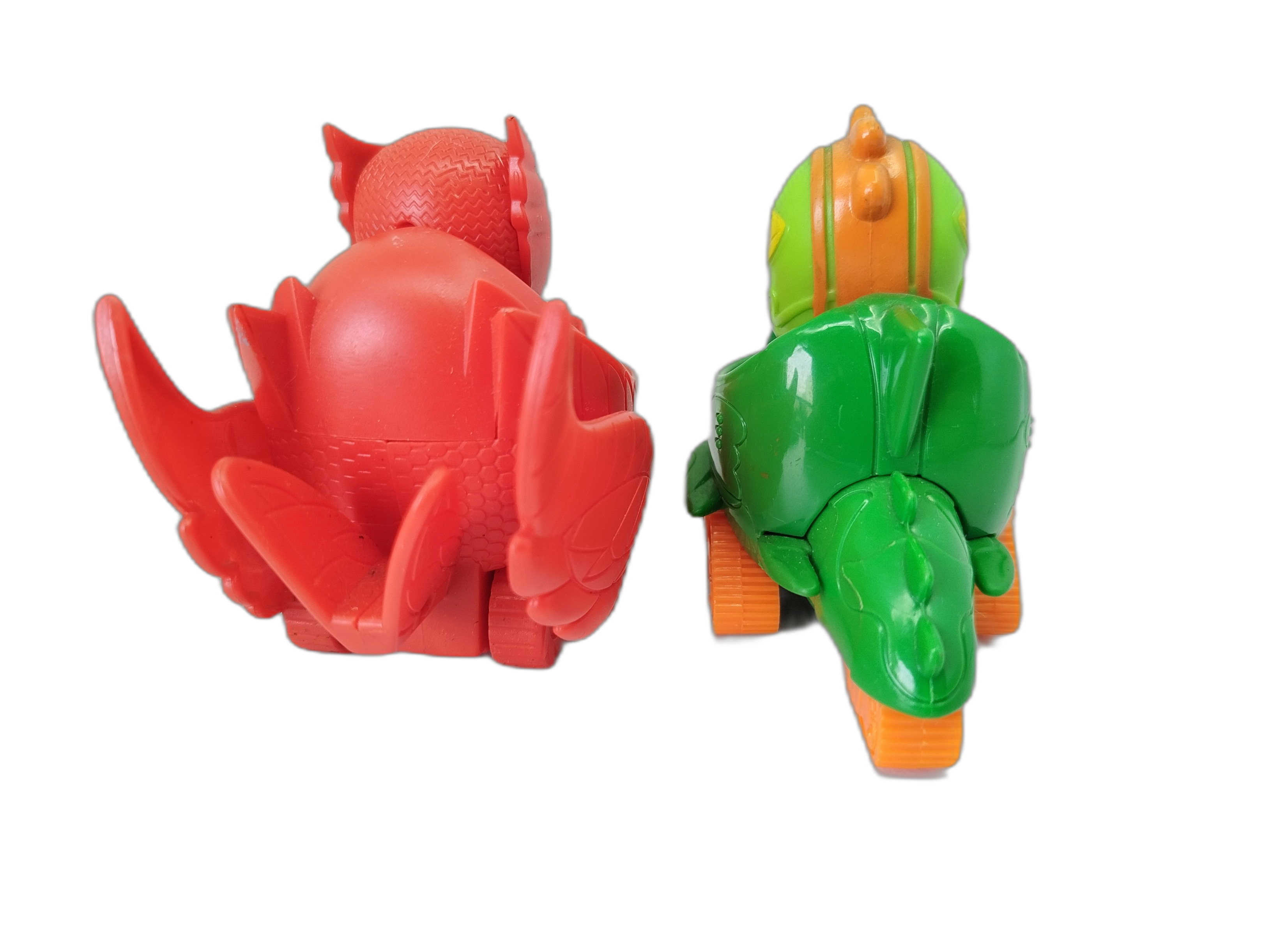 PJMASK  - Mini Wheelie Vehicles - Gekko en su movil verde y Buhita en su Buho delta rojo