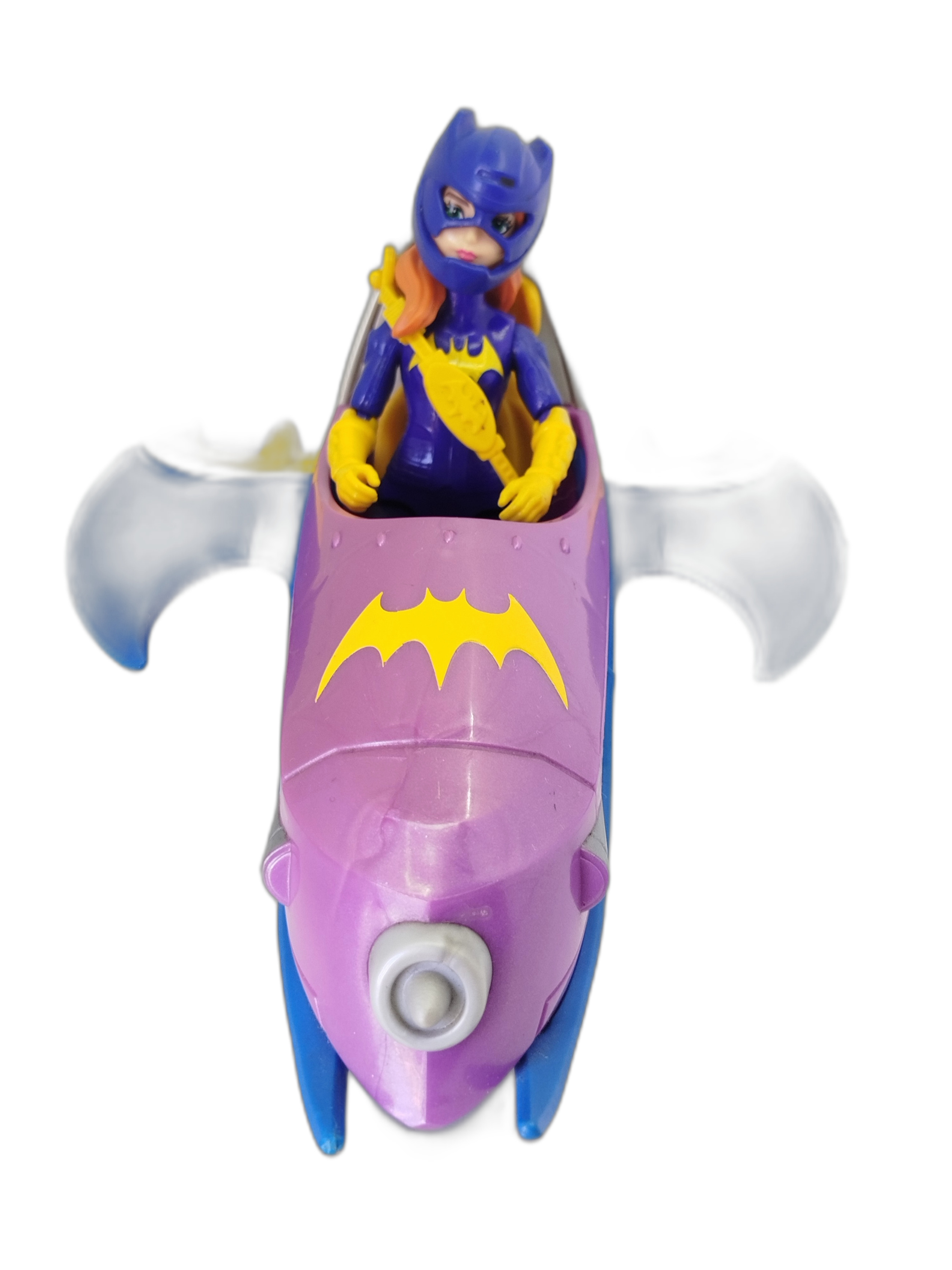 Batgirl con su vehículo Batjet de la línea DC Super Hero Girls