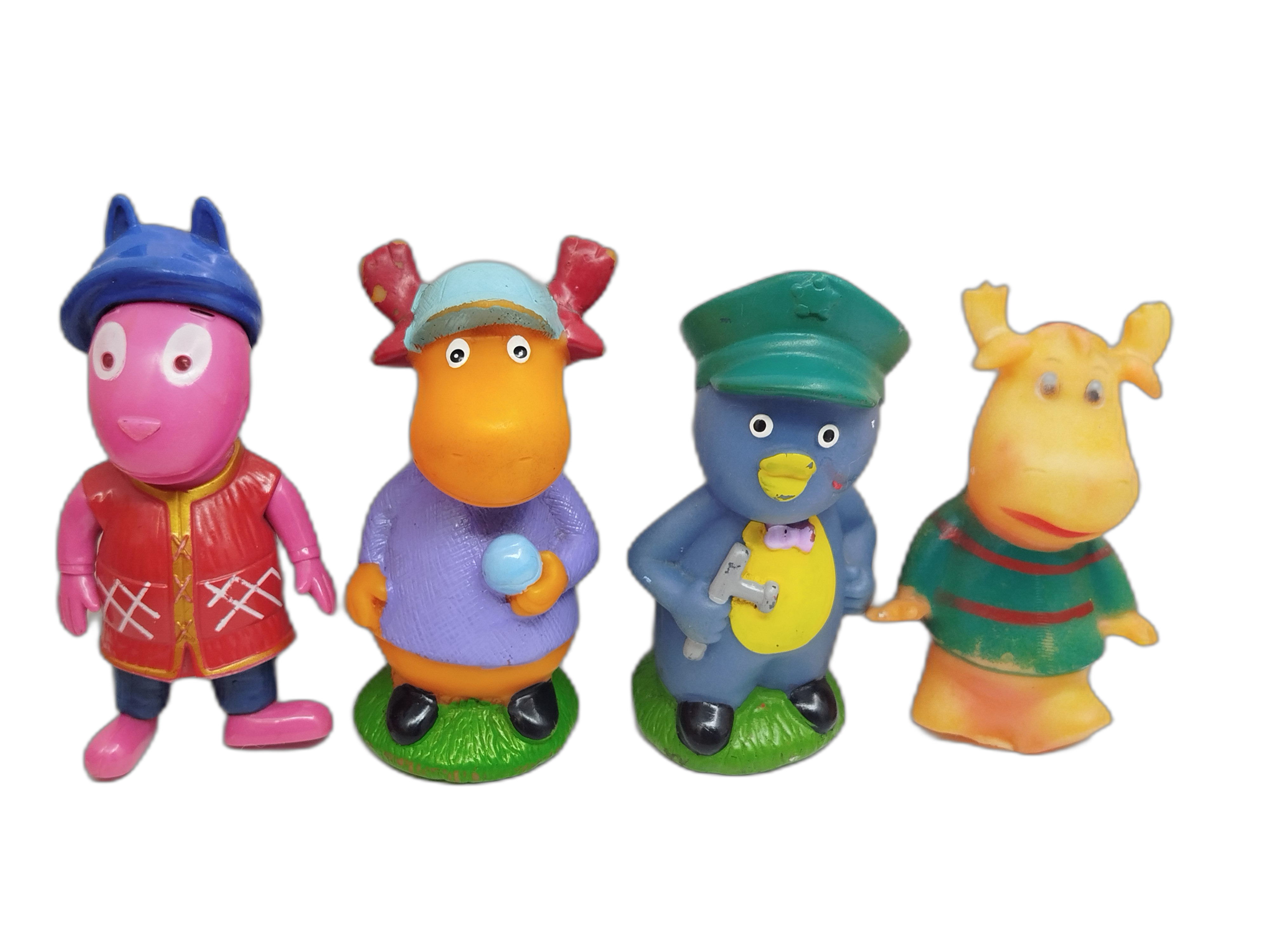 Colección vintage de la serie Los Backyardigans. Hecho de goma rígida y plástico PVC