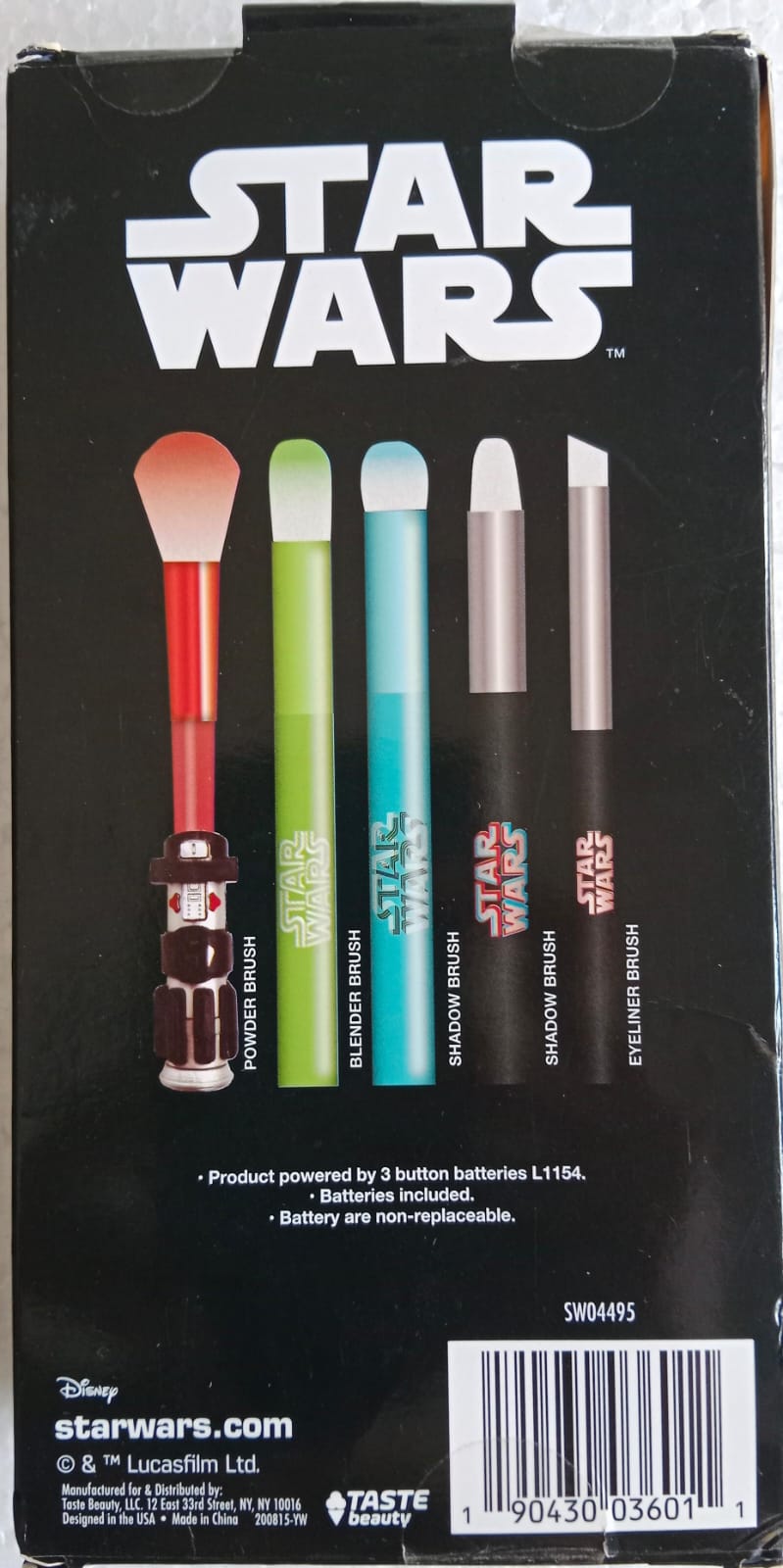 SET DE BROCHAS DE MAQUILLAJE STAR WARS (5 PIEZAS)