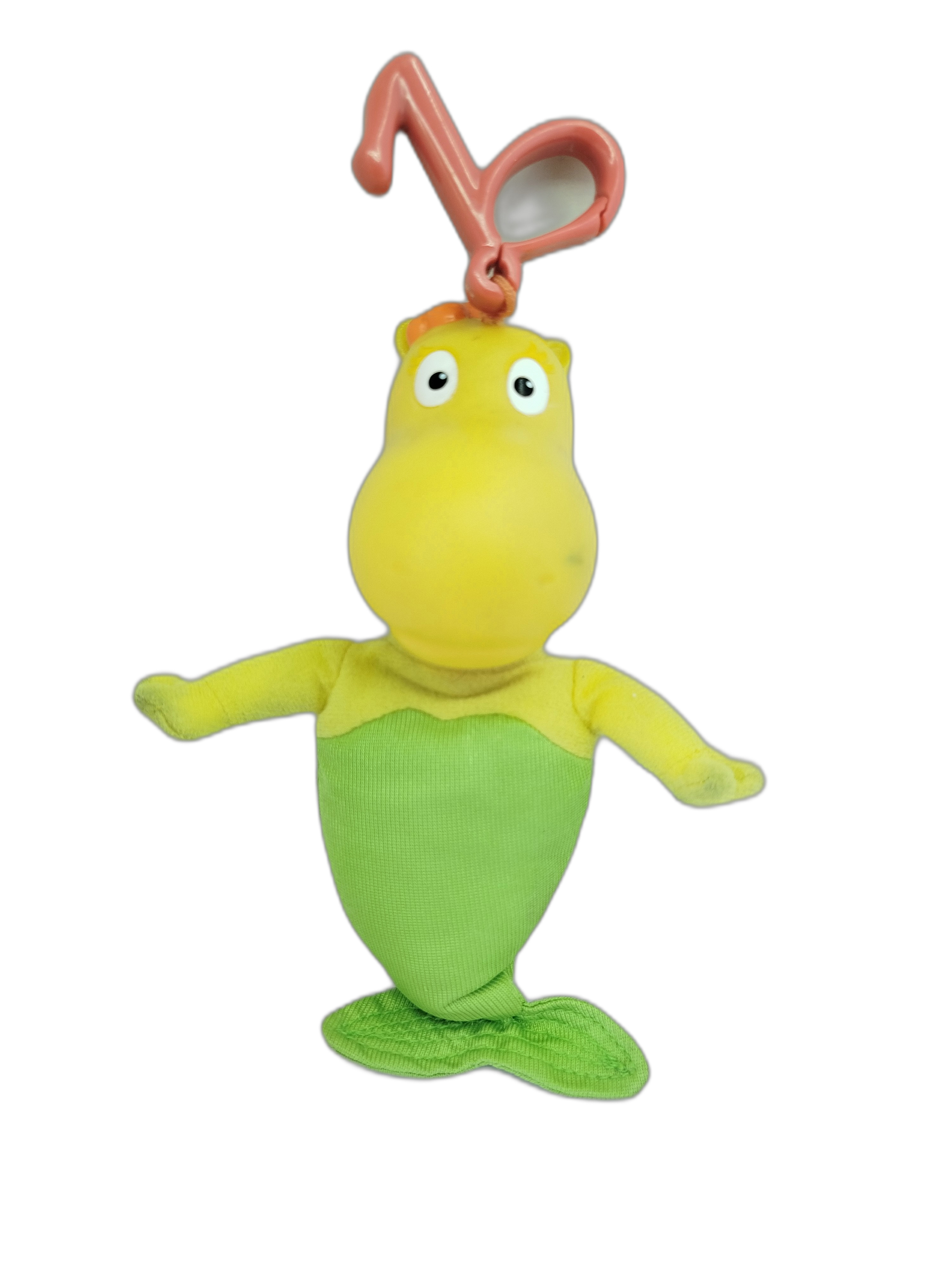 Peluche Tasha, el hipopótamo amarillo de Los Backyardigans, en su versión de Sirena