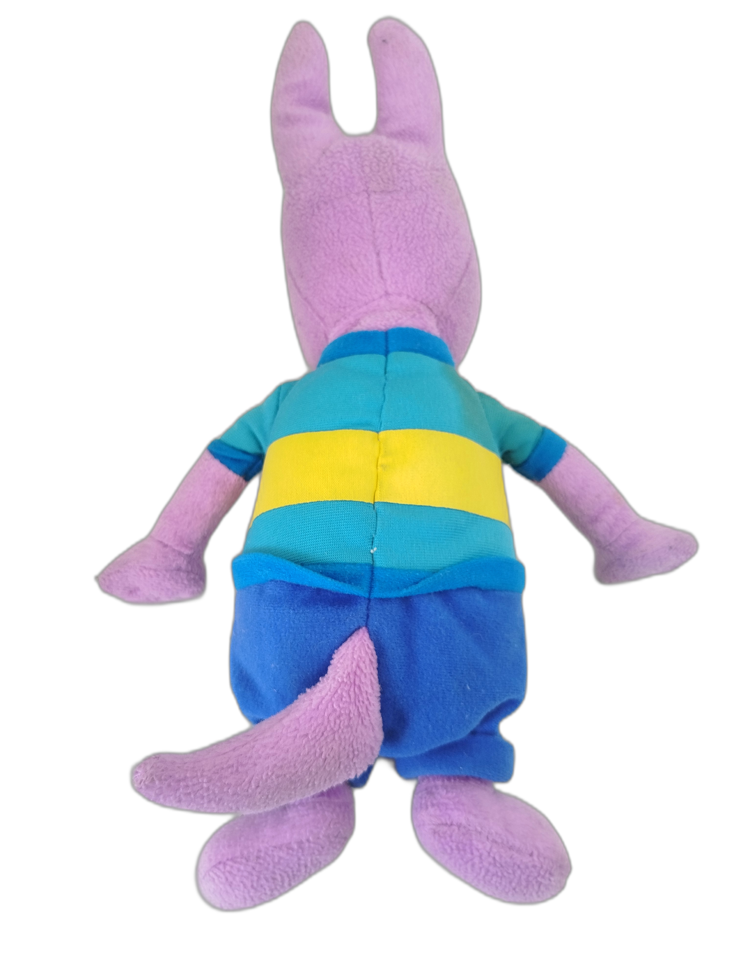 Peluche  Austin, el canguro morado de Los Backyardigans, en su versión clásica con ropa casual de diario