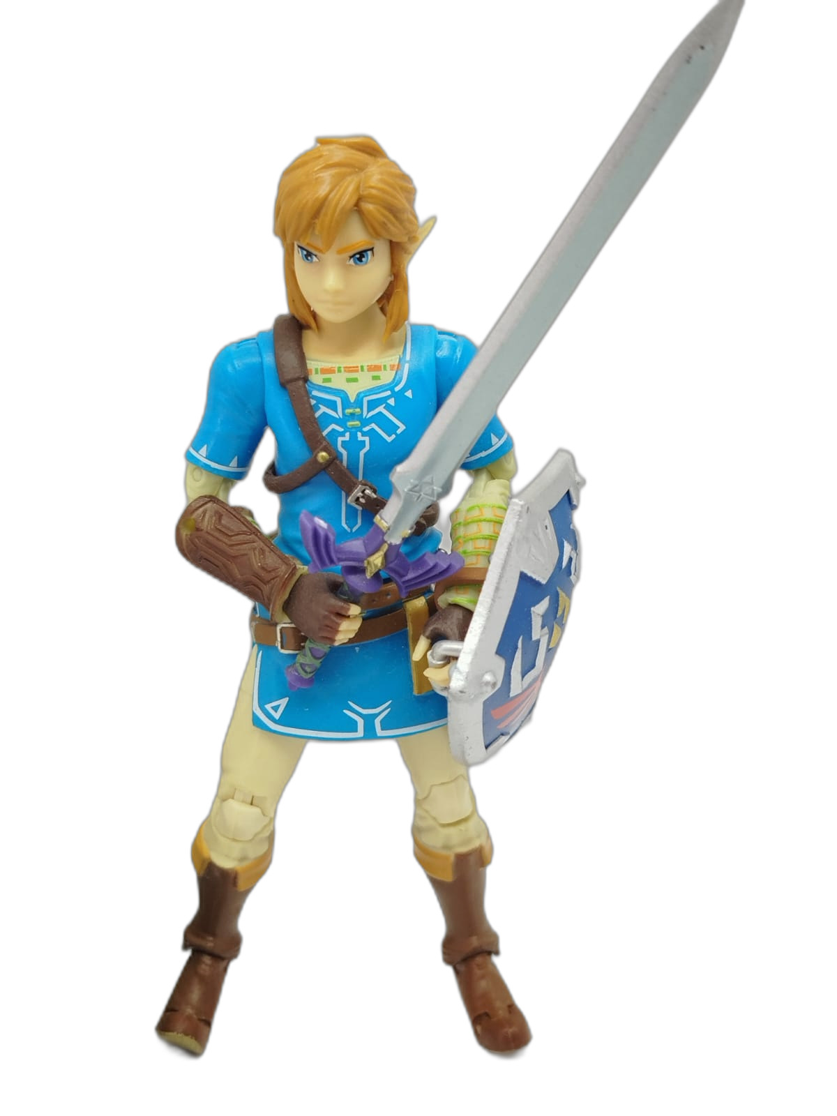 Lámpara Master Sword (Paladone) y figuras articuladas de Link y Zelda de la línea World of Nintendo - (Lampara 22cm)