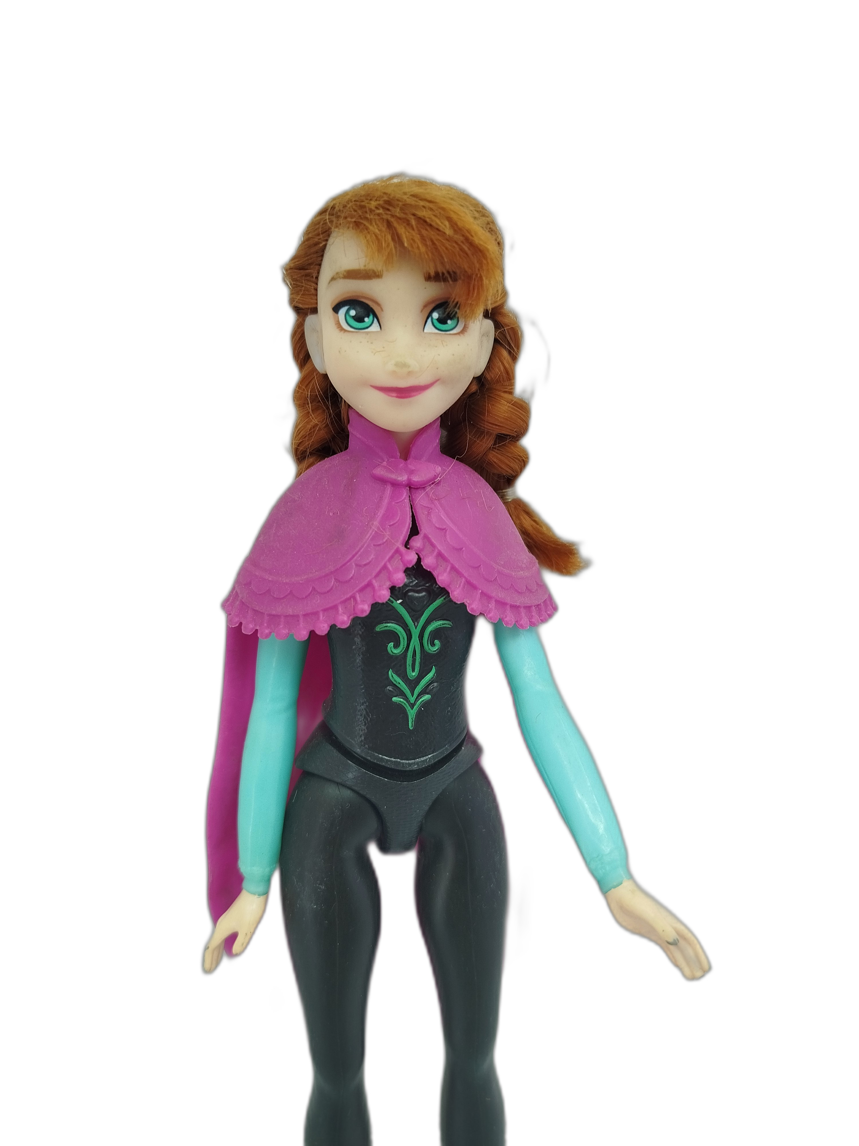  Anna con su vestimenta clásica de viaje de la primera película de Frozen de Disney.