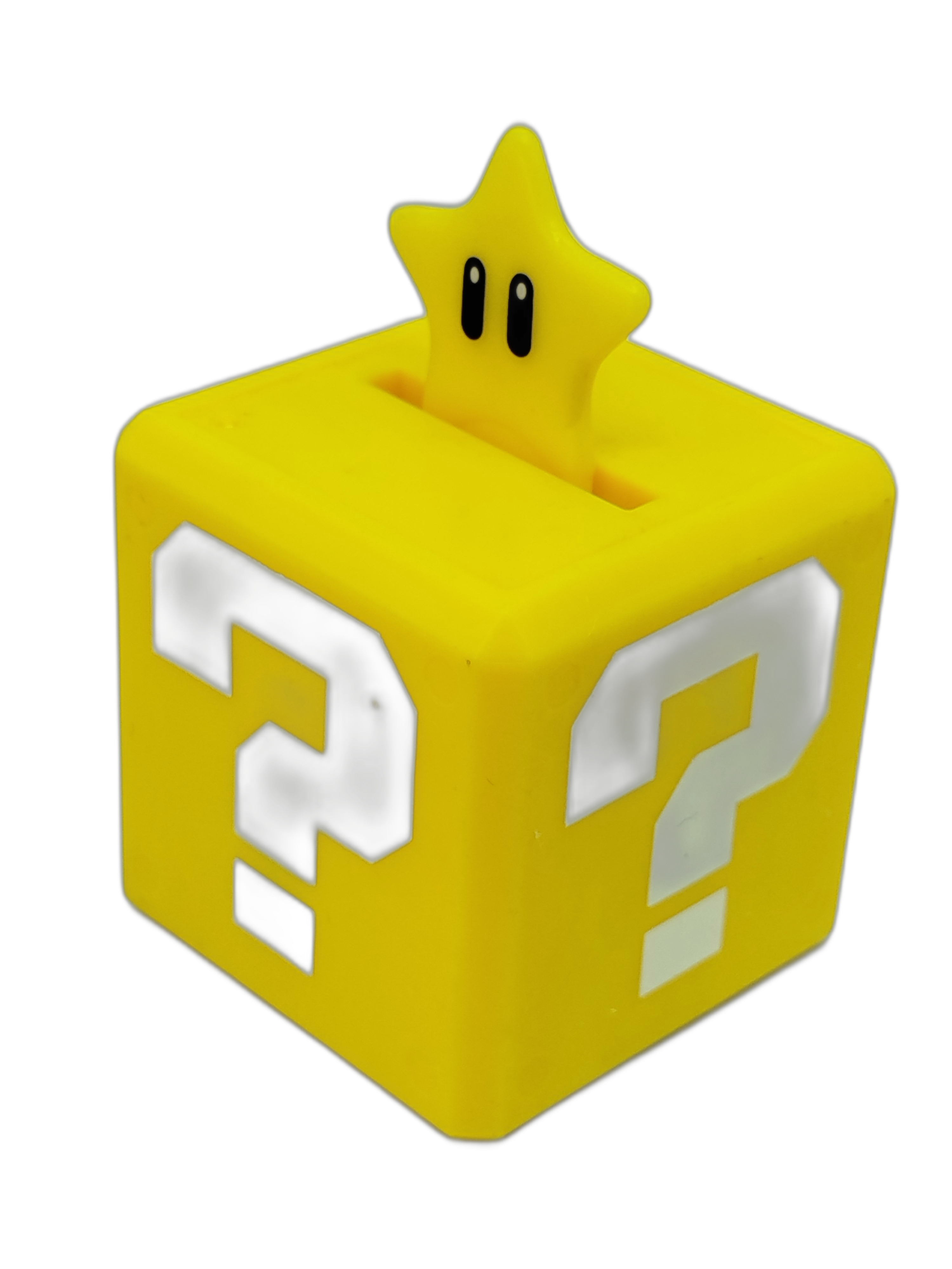 Bloque de Interrogación con Estrella de la colección oficial de Super Mario Galaxy