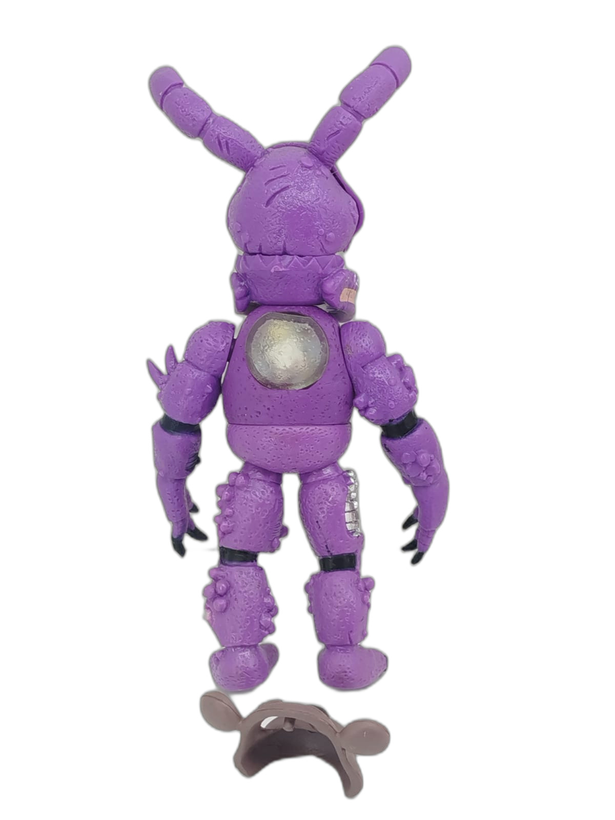 Five Nights at Freddy's - Nightmare Freddy, Nightmare Bonnie, un guardia de seguridad, Chica, Foxy y Springtrap, acompañados de cabezas o máscaras intercambiables
