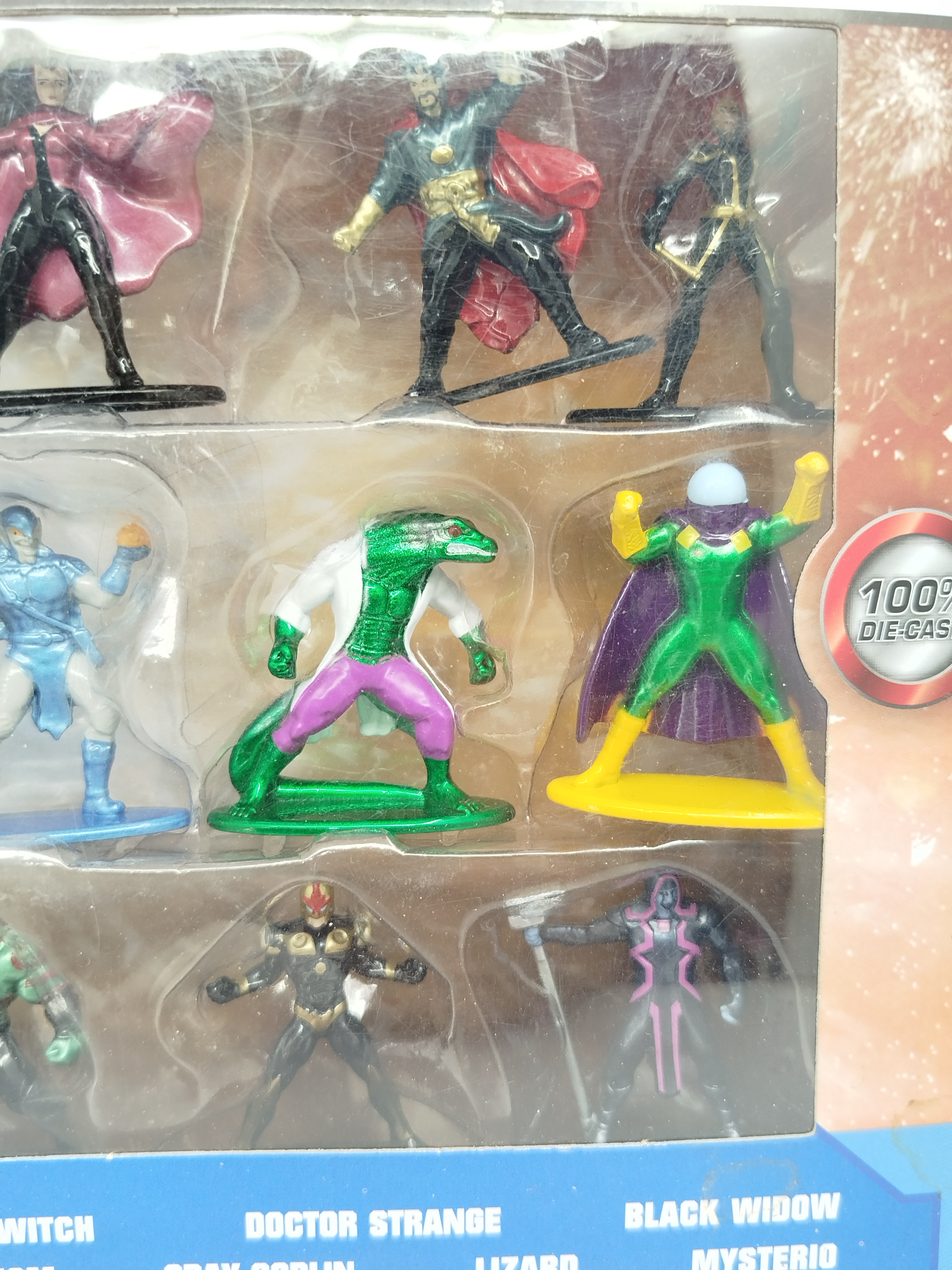 Set de 20 Figuras coleccionables de Metal de Minecraft de la linea Nano Metalfigs - Personajes de Marvel