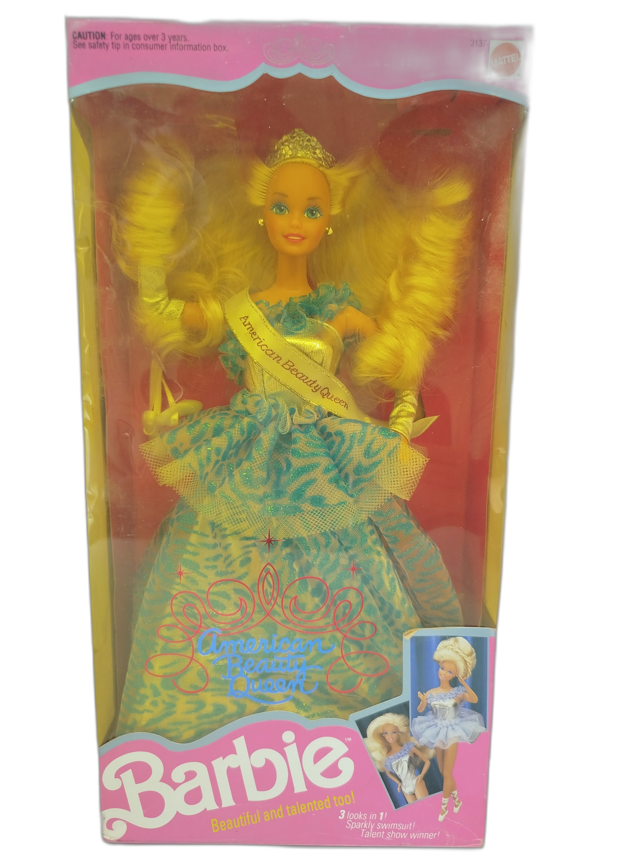  American Beauty Queen Barbie, fabricada por Mattel en el año 1991