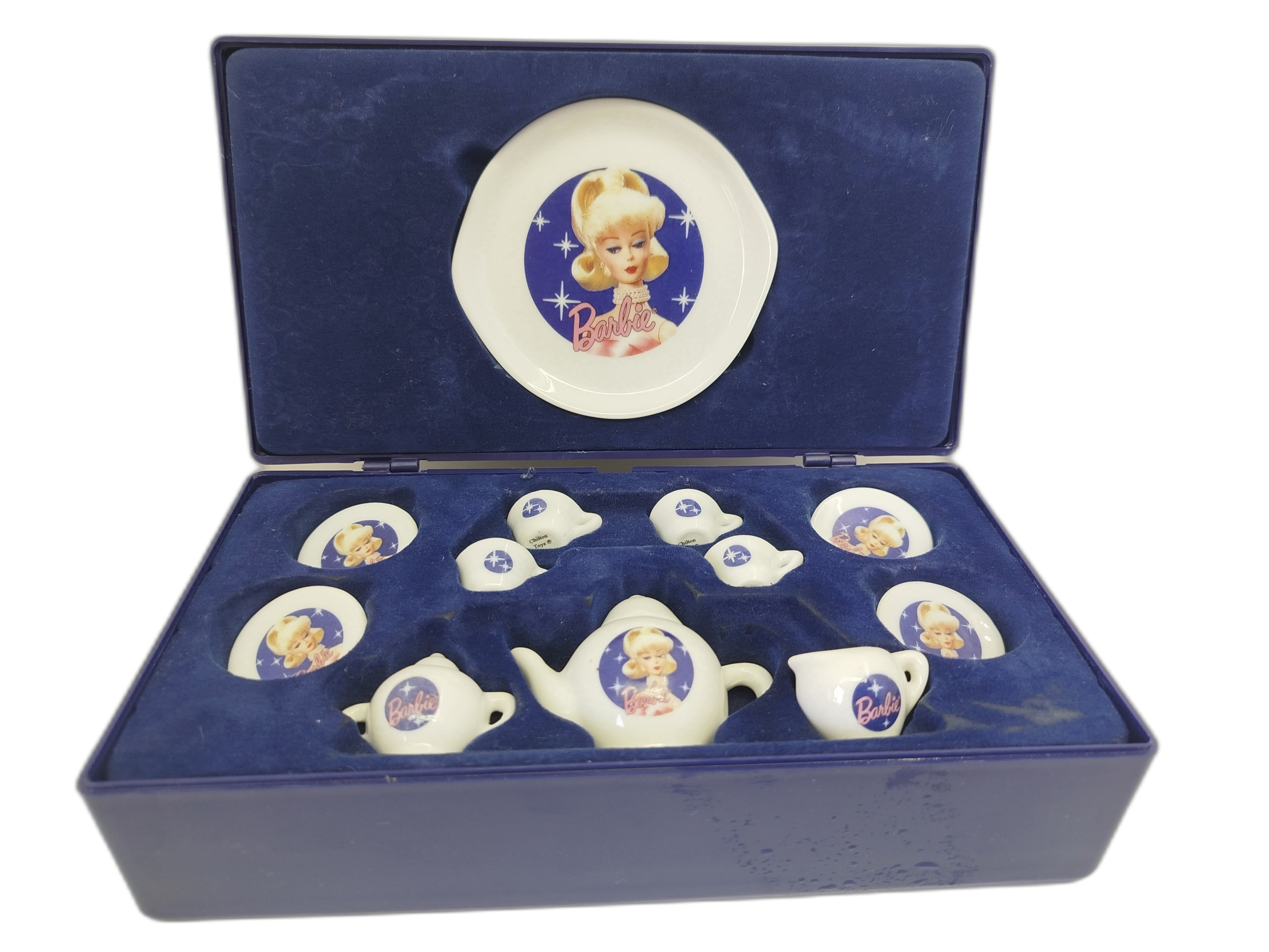 Juego de té de porcelana en miniatura de Barbie, conocido como el Barbie Enchanted Evening Miniature Nostalgic China Tea