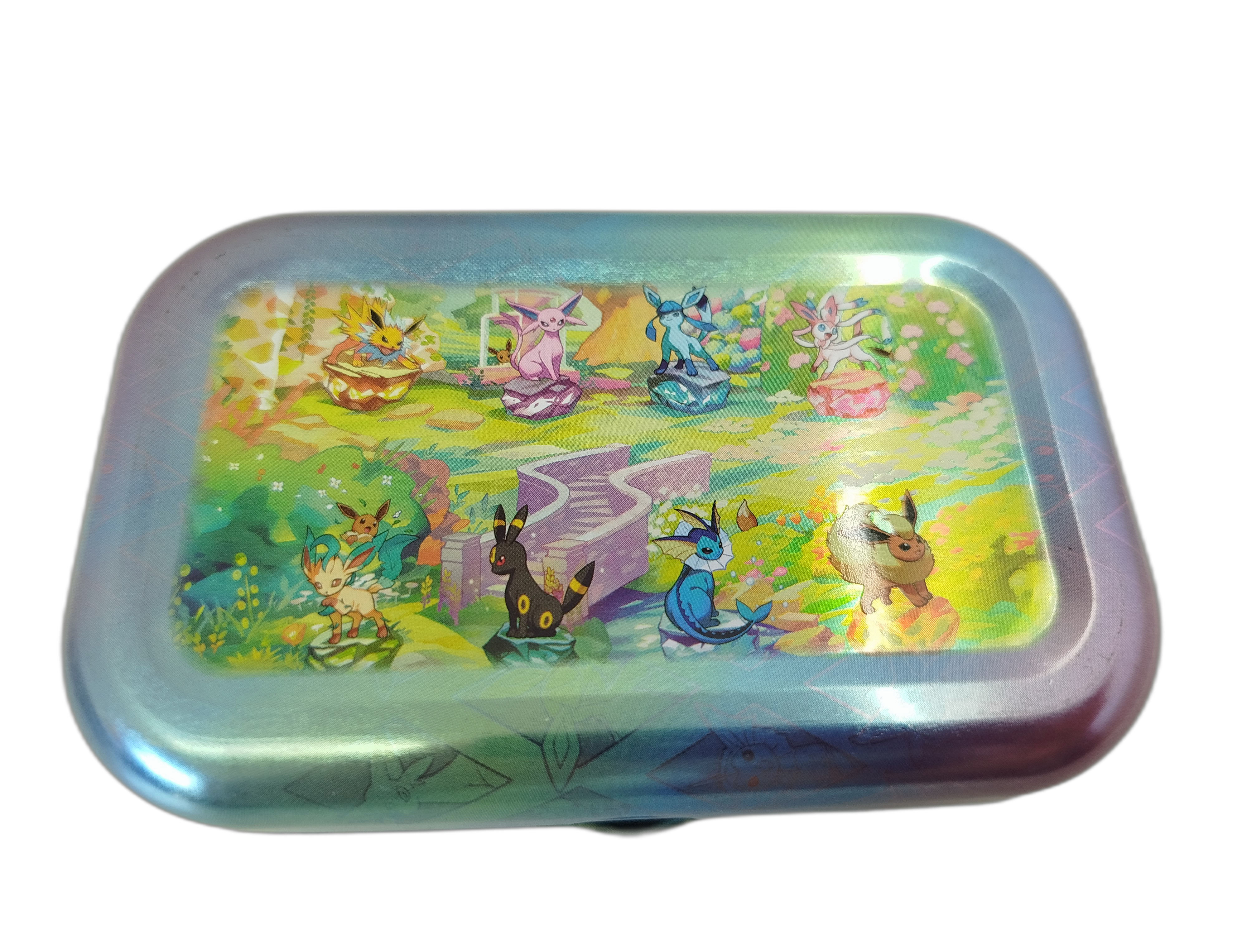  Pokemon - Mini Lata metálica de Jolteon de la aclamada expansión Scarlet & Violet: Prismatic Evolutions (Escarlata y Púrpura: Evoluciones Prismáticas) de Pokémon TCG