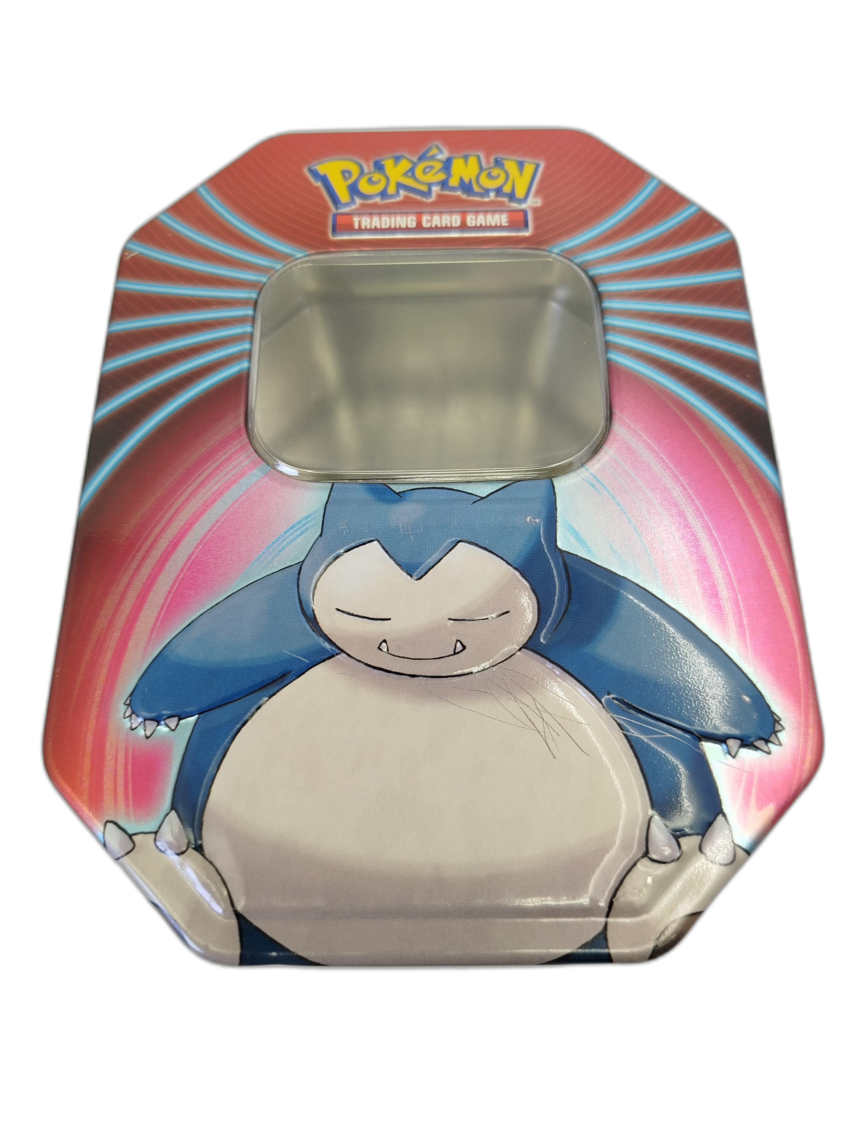  Pokemon - Lata metálica de   Mighty Mysterious Tin (o Knock Out Tin) de Snorlax,