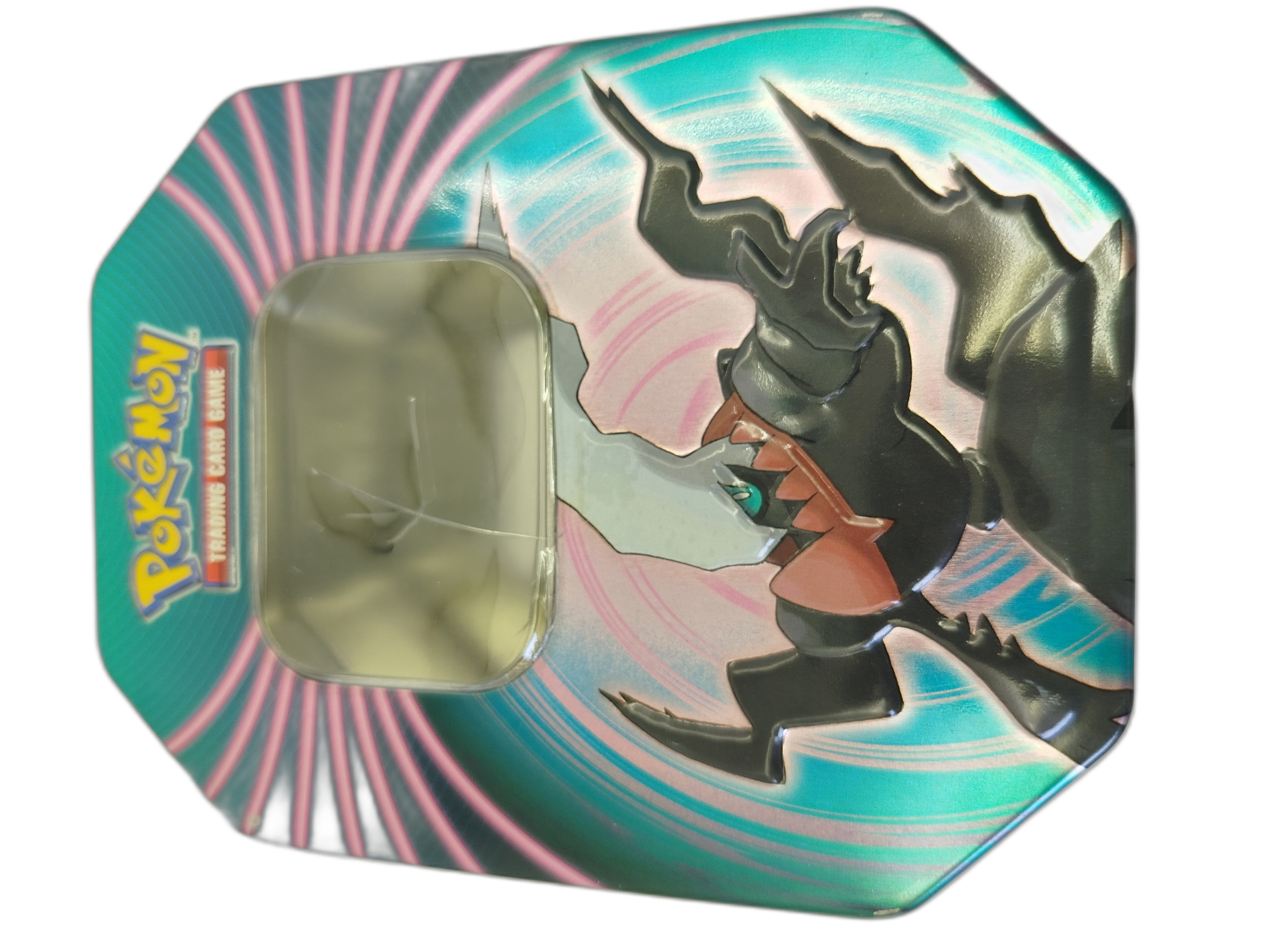  Pokemon - Lata metálica de   Mighty Mysterious Tin (o Knock Out Tin) de Darkrai
