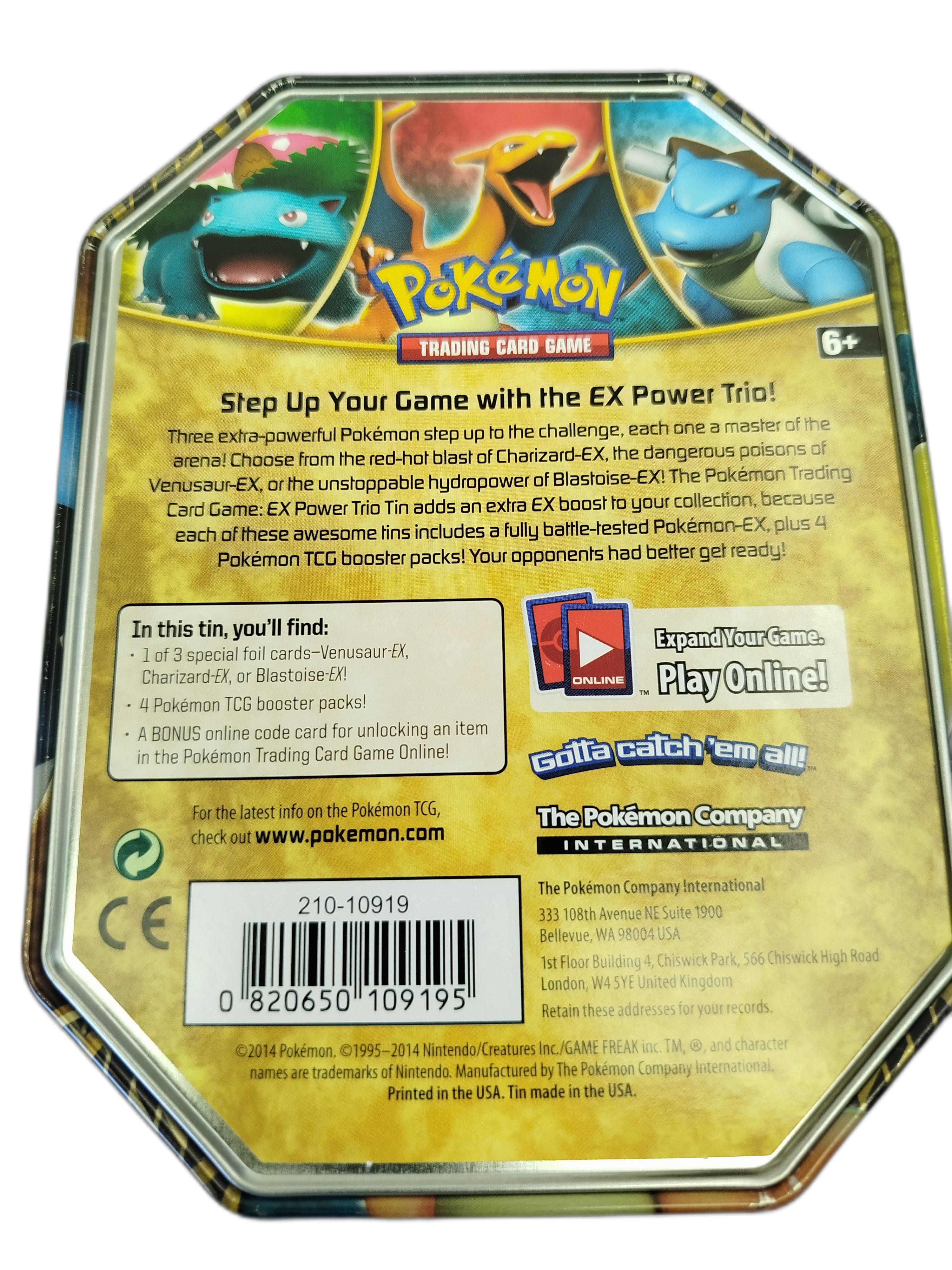  Pokemon - Lata metálica de    Power Beyond Tin de Latios-EX