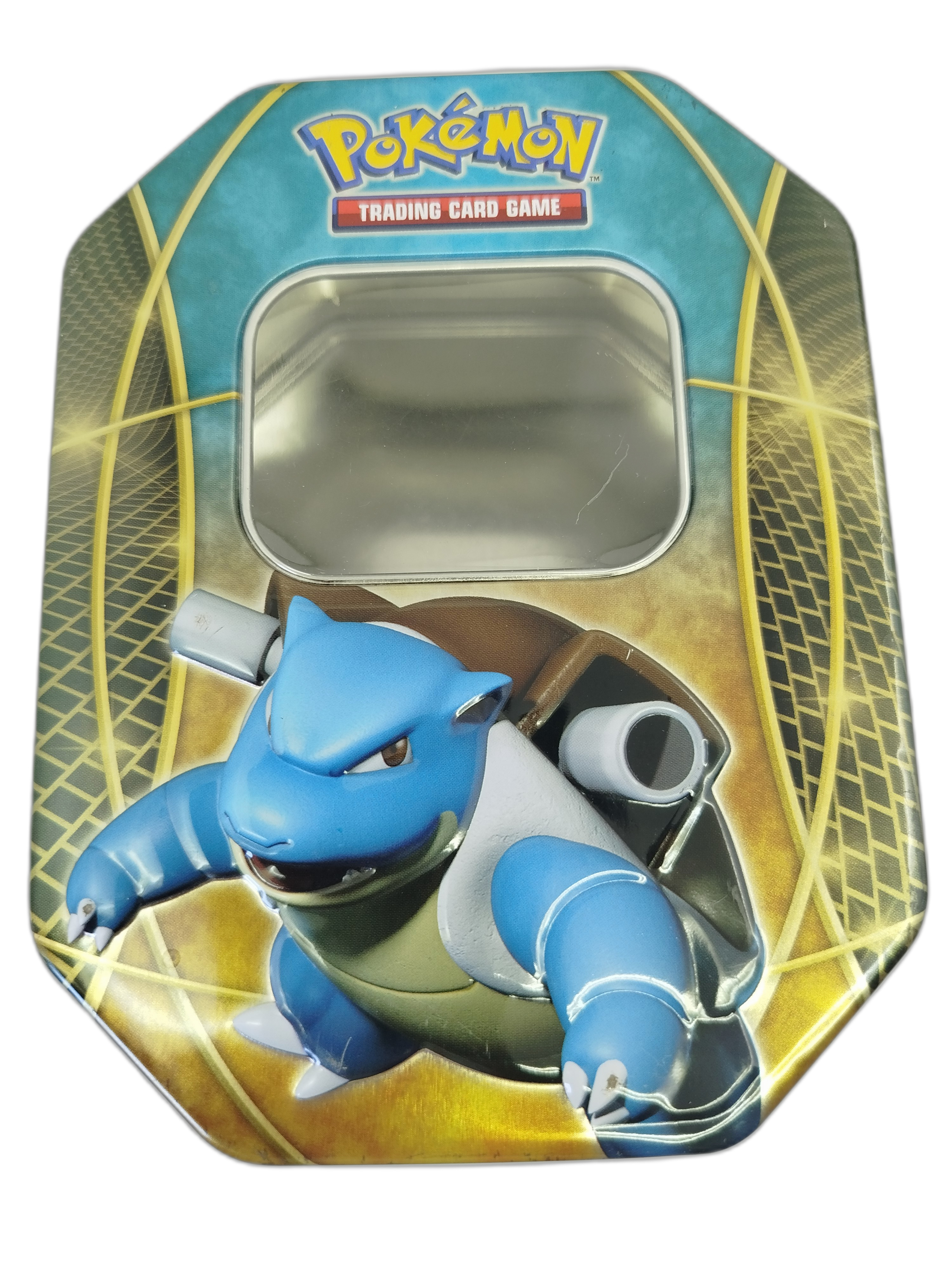  Pokemon - Lata metálica de     Blastoise EX Power Tin (también conocida como parte del set original EX Power Trio Tins)