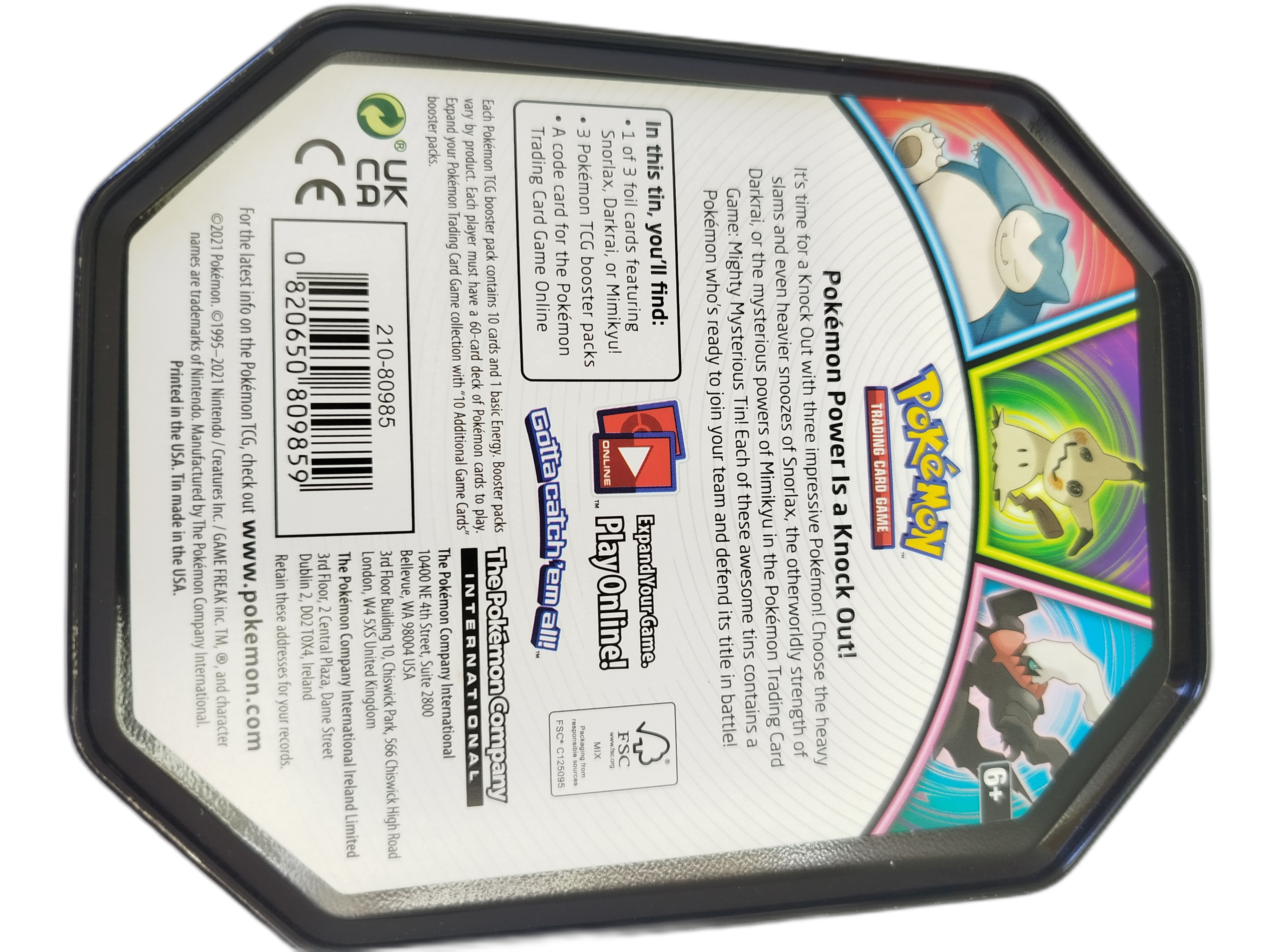  Pokemon - Lata metálica de  Mighty Mysterious Mimikyu Tin