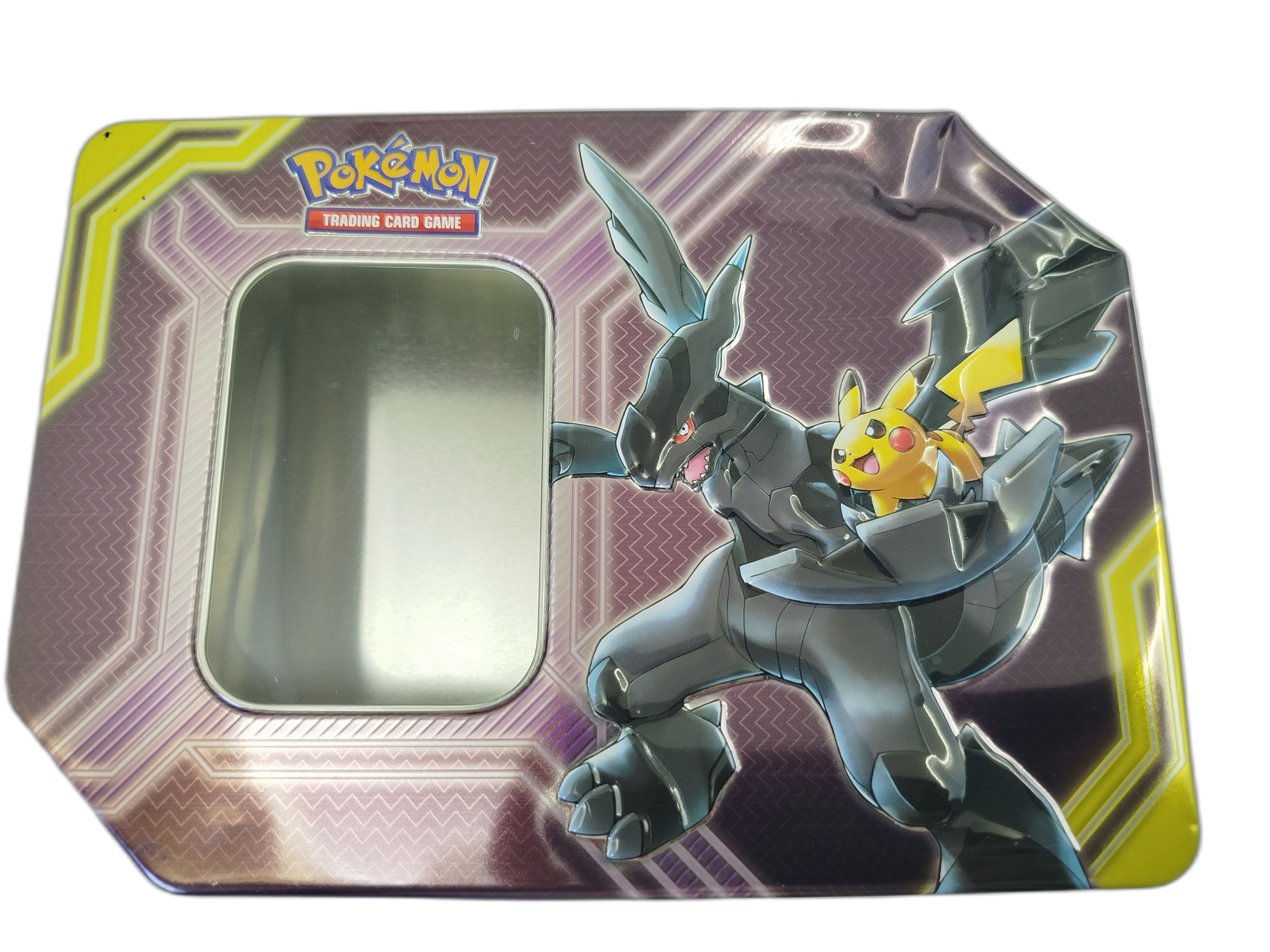  Pokemon - Lata metálica de  TAG TEAM Tin de Pikachu & Zekrom-GX