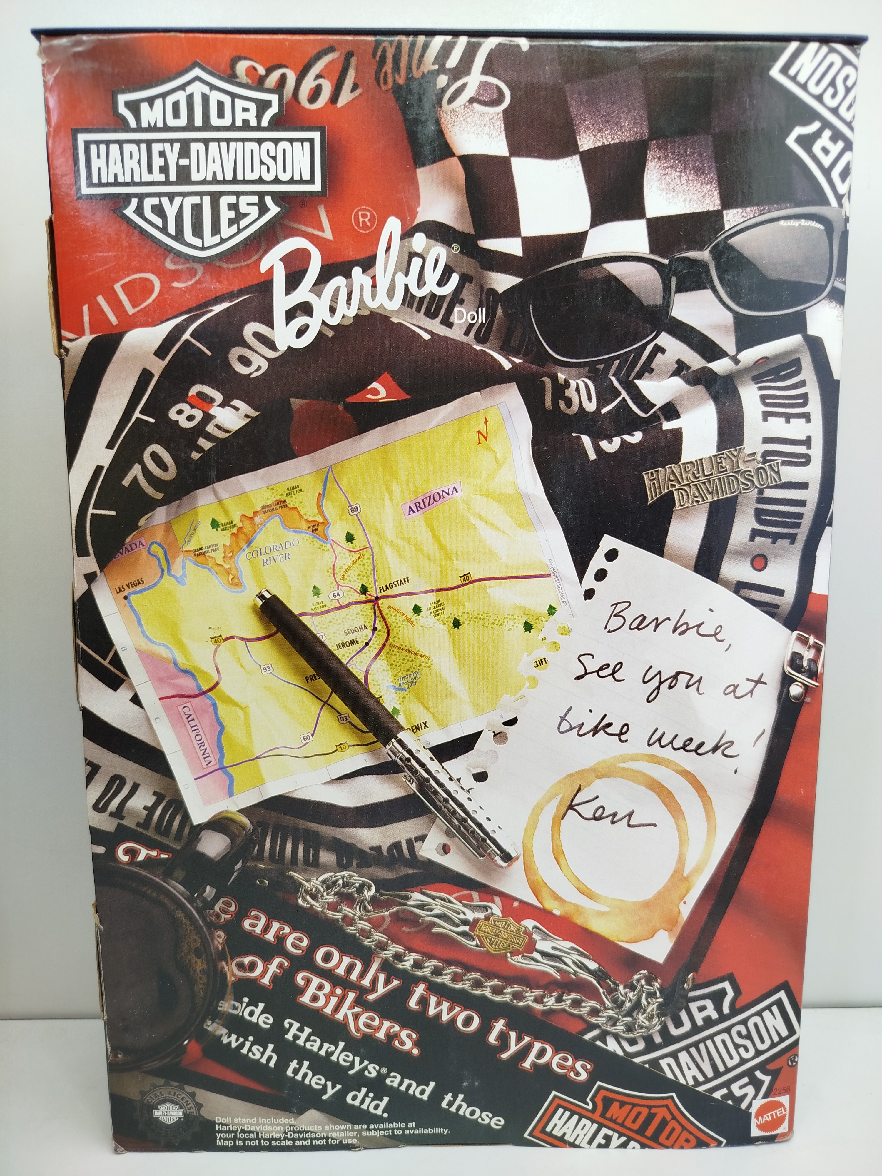 Barbie Harley-Davidson Collector Edition de 1998 (tercera de la serie, versión morena) caja original en buen estado