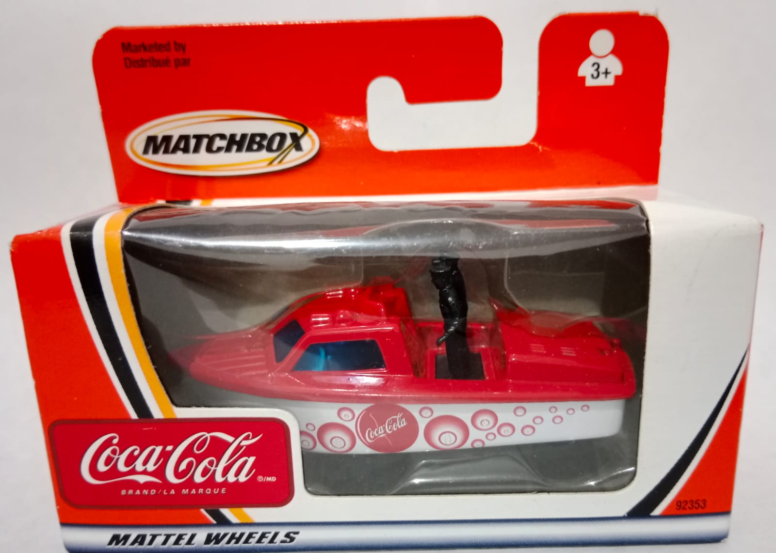 LANCHA DE CARRERAS MATCHBOX COCA-COLA (AÑO 2002 - NUEVA EN BLÍSTER)