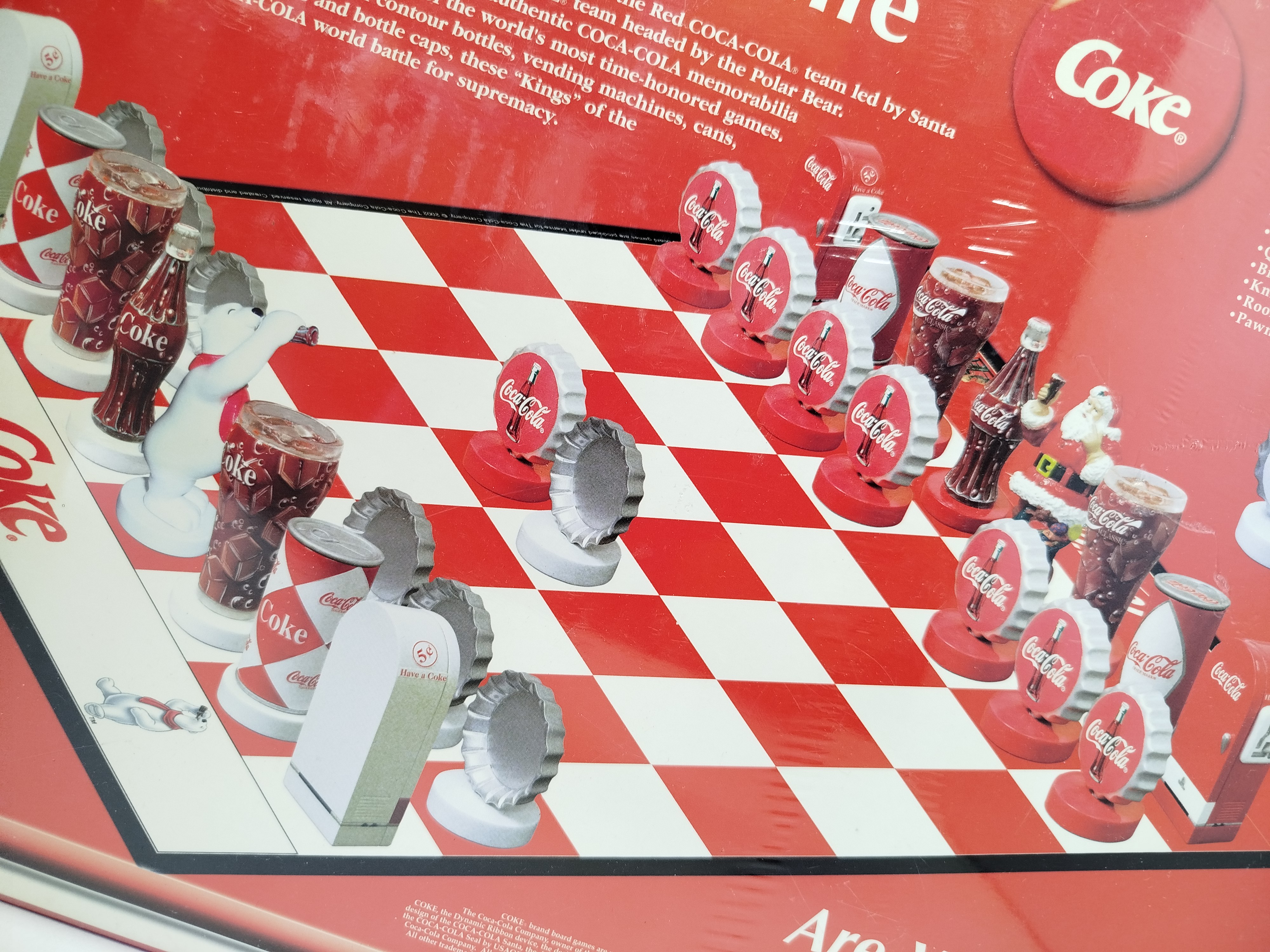  Ajedrez Coca-Cola Collector's Edition, producido por la marca USAopoly originalmente alrededor del año 2002. En su caja original sin destapar