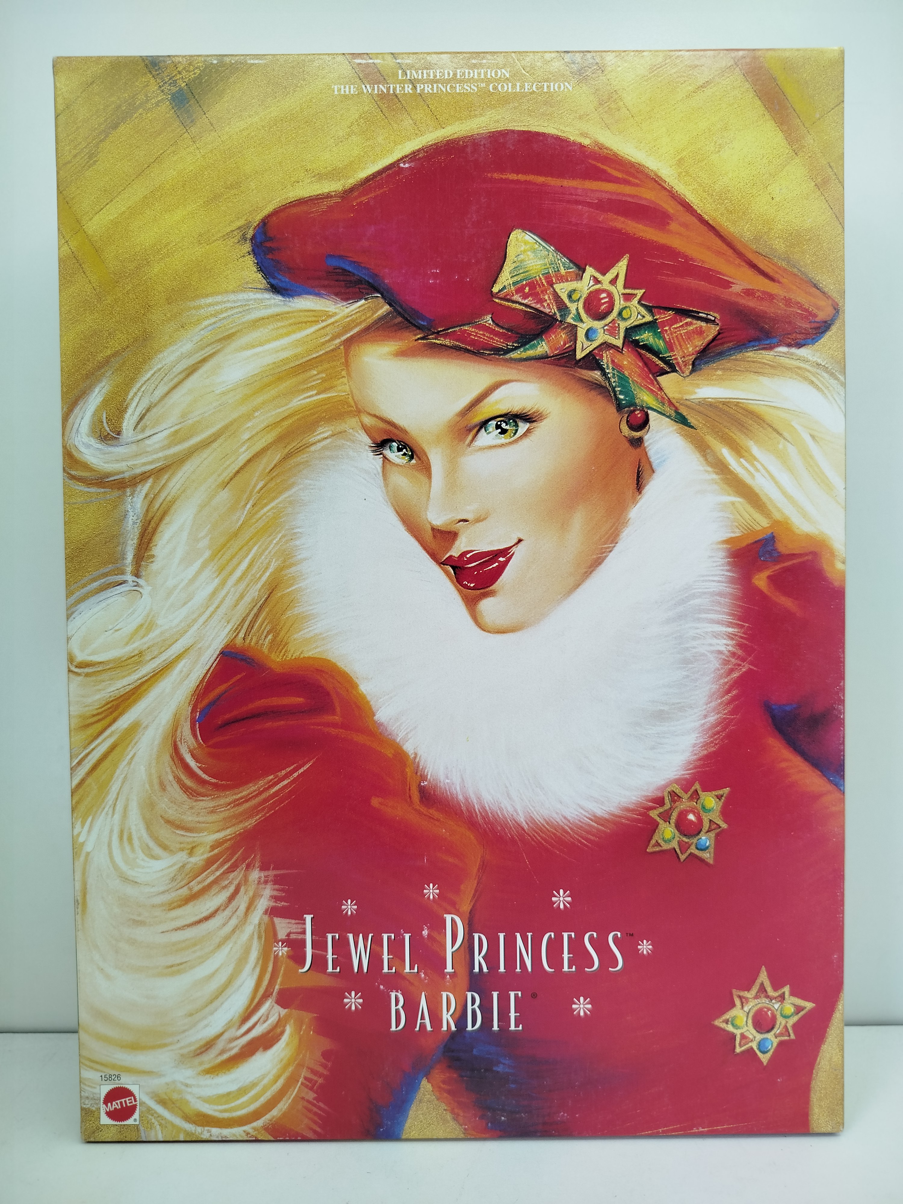 Jewel Princess Barbie, una edición limitada lanzada por Mattel en 1996 como parte de The Winter Princess Collection.