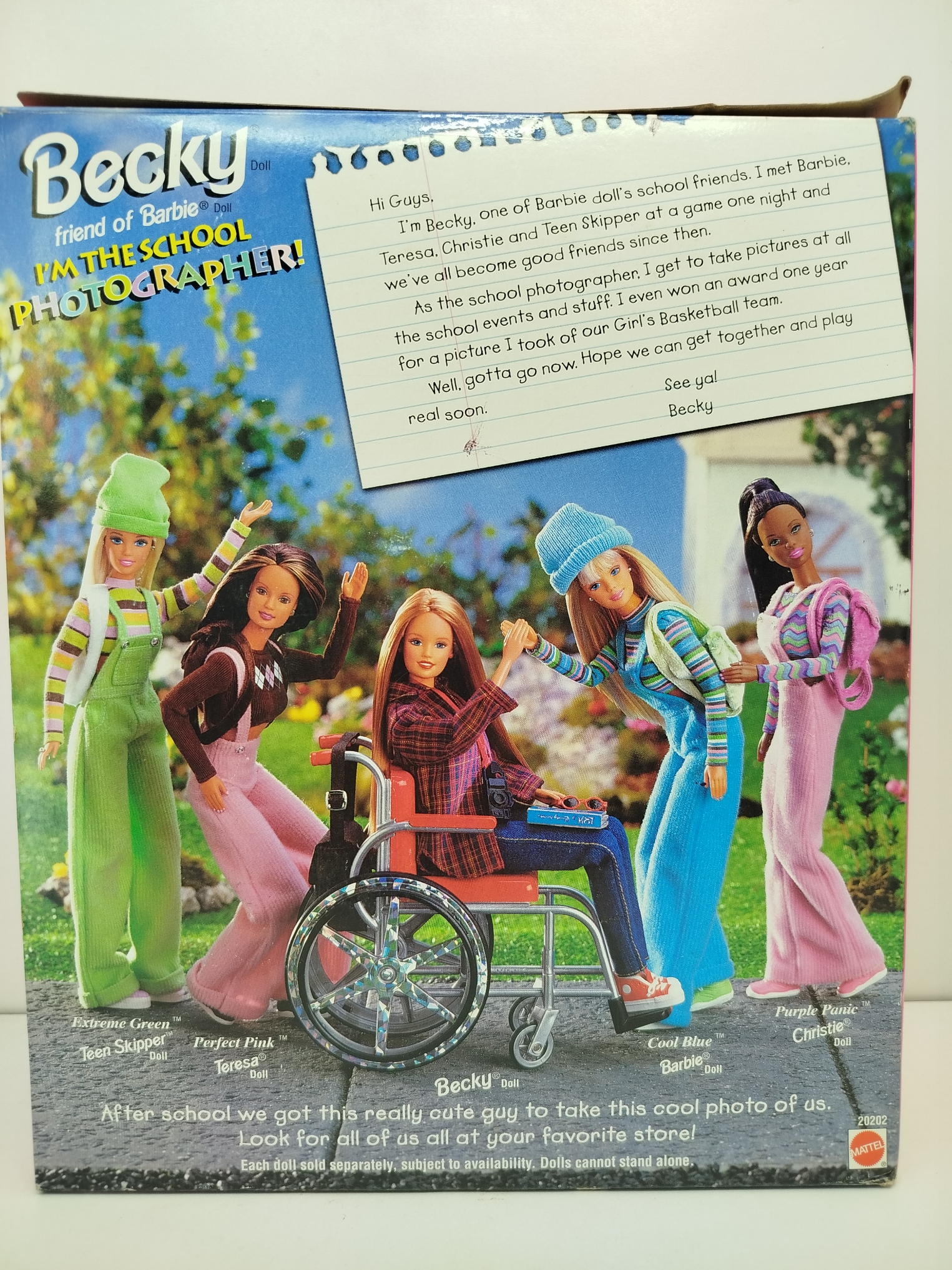 Becky "I'm the School Photographer!" (Edición Especial de Mattel de 1998, modelo 20202)