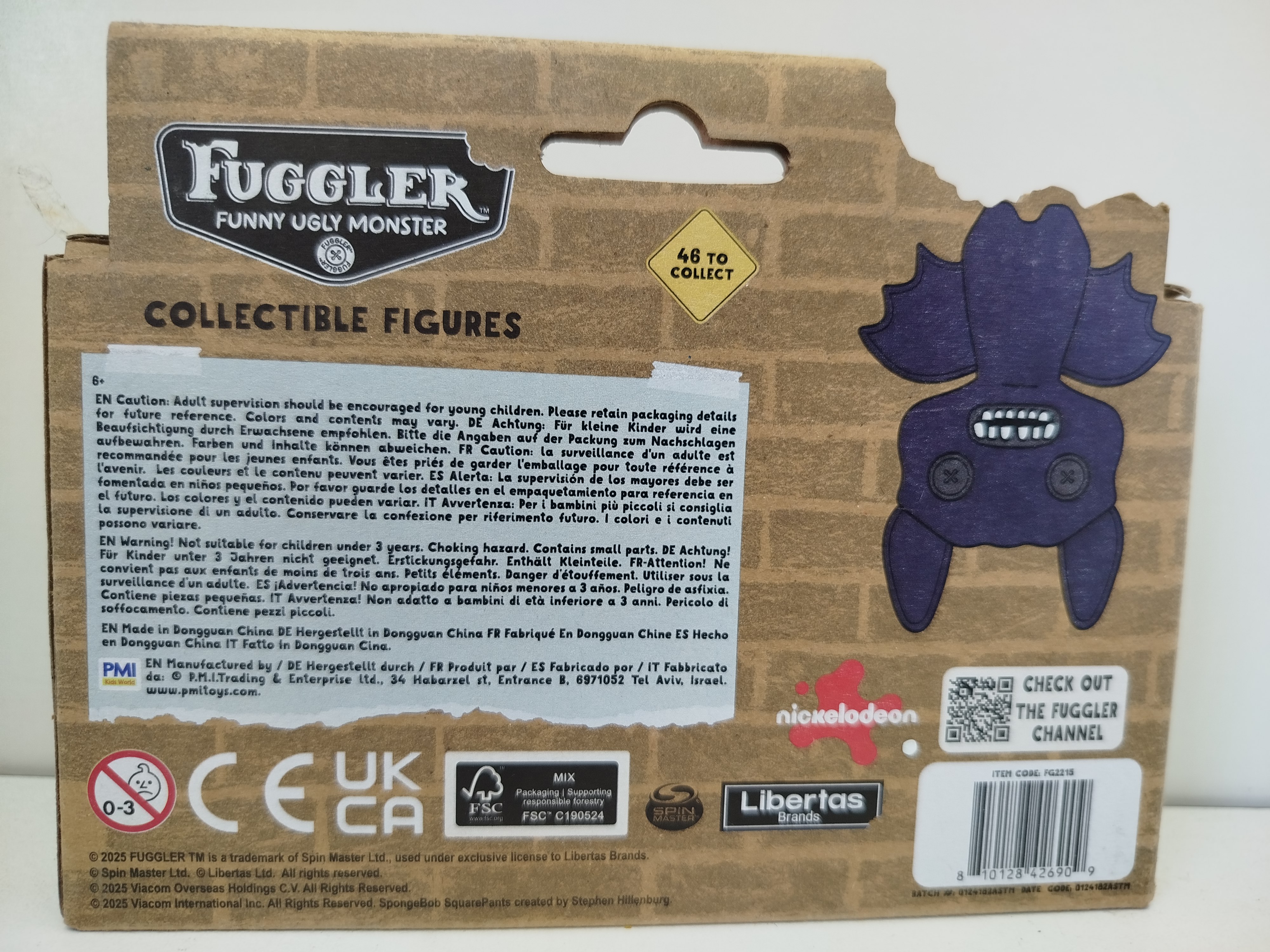 Paquete de 2 figuras de vinilo coleccionables Fuggler (Funny Ugly Monster), fabricado oficialmente por PMI Kids World