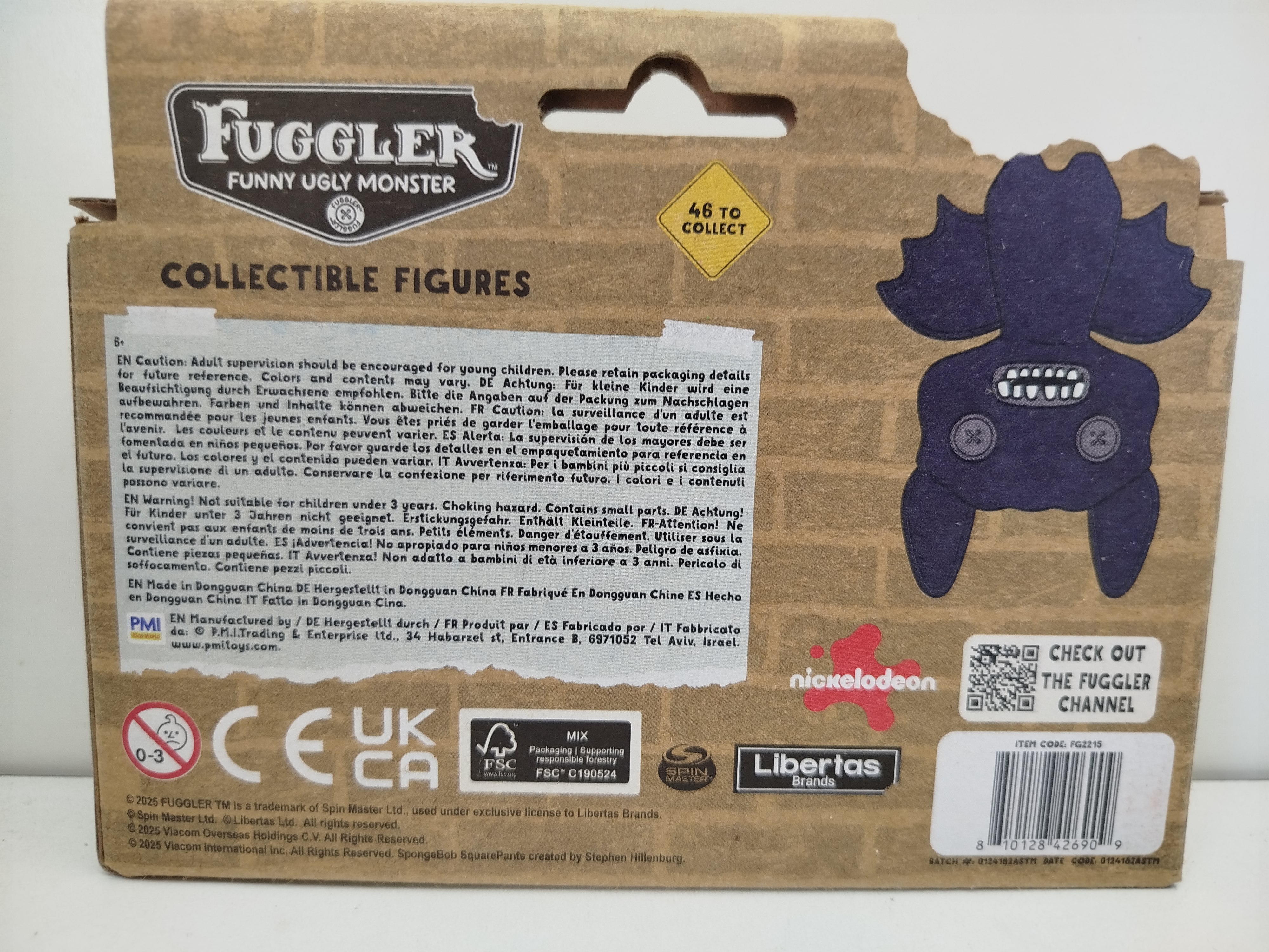 Paquete de 2 figuras de vinilo coleccionables Fuggler (Funny Ugly Monster), fabricado oficialmente por PMI Kids World