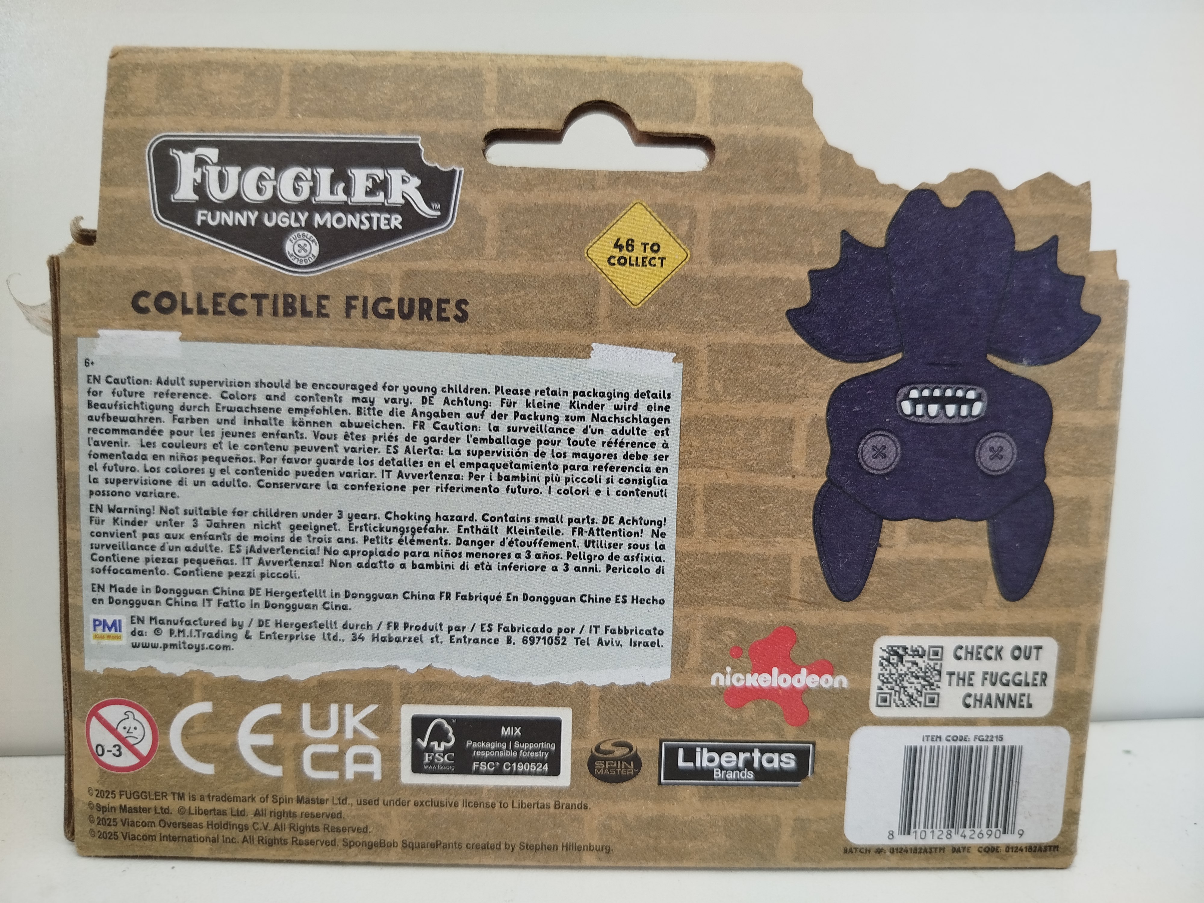 Paquete de 2 figuras de vinilo coleccionables Fuggler (Funny Ugly Monster), fabricado oficialmente por PMI Kids World
