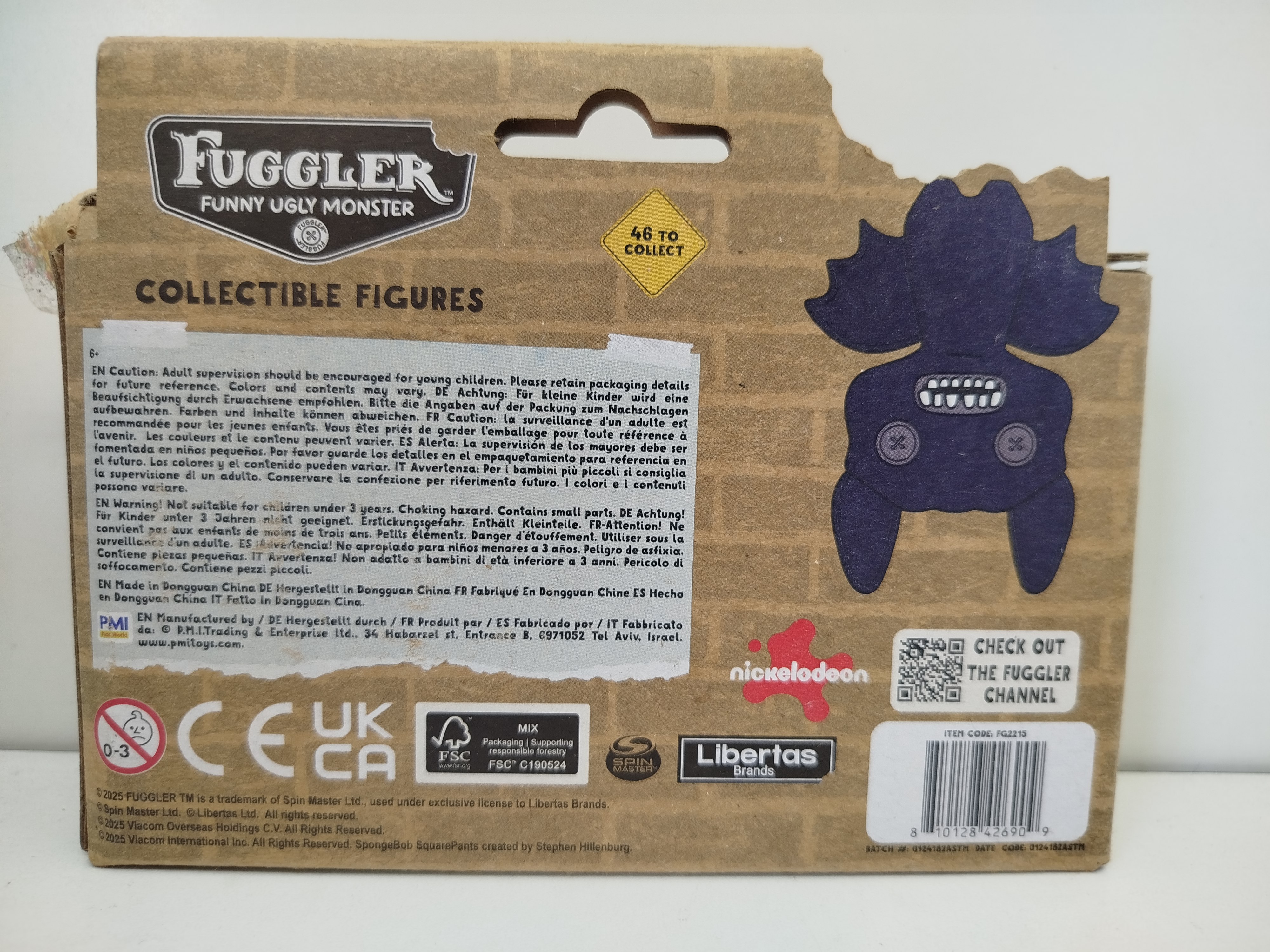 Paquete de 2 figuras de vinilo coleccionables Fuggler (Funny Ugly Monster), fabricado oficialmente por PMI Kids World