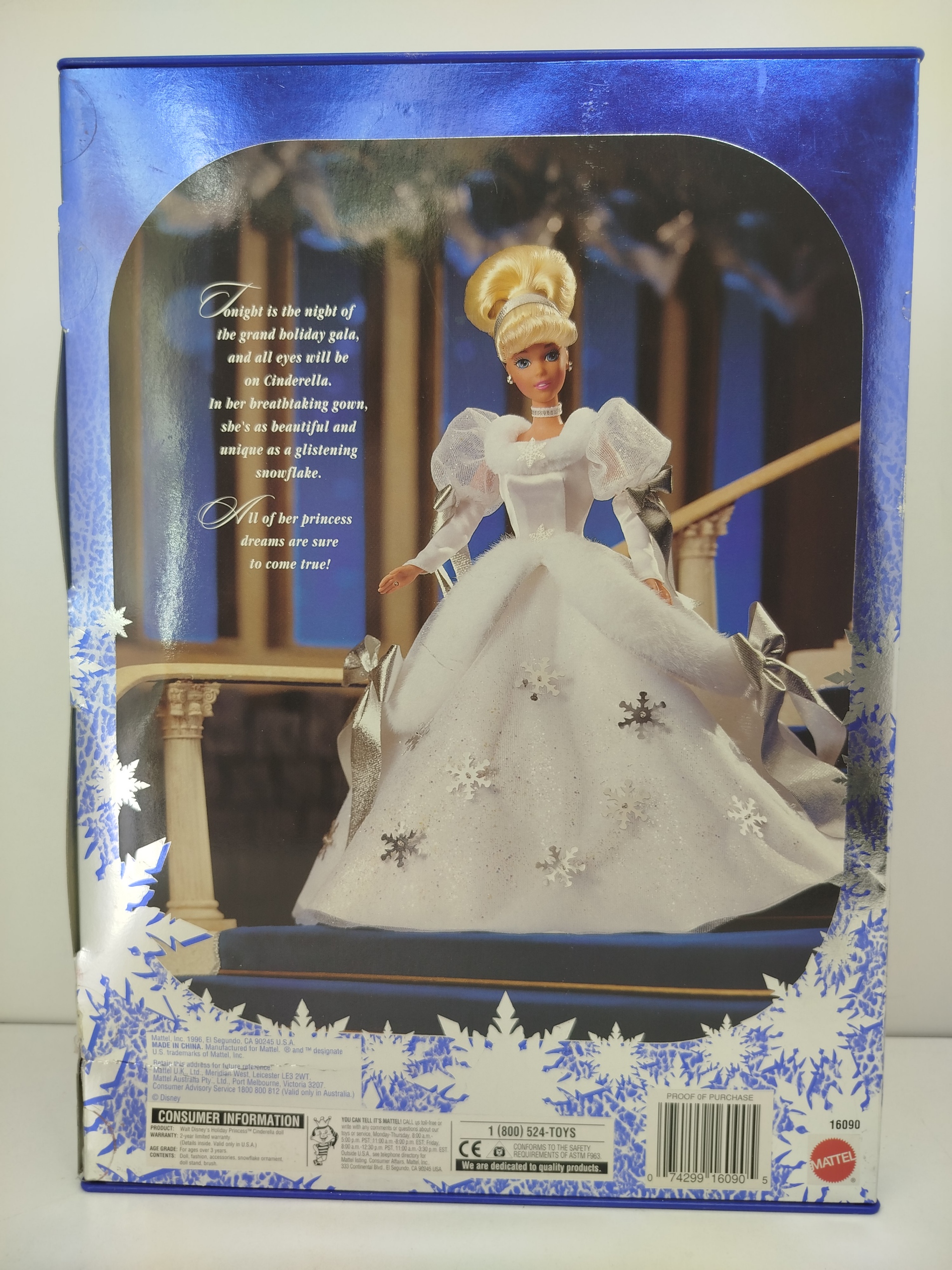  Walt Disney's Holiday Princess Cinderella Edición Especial de 1996