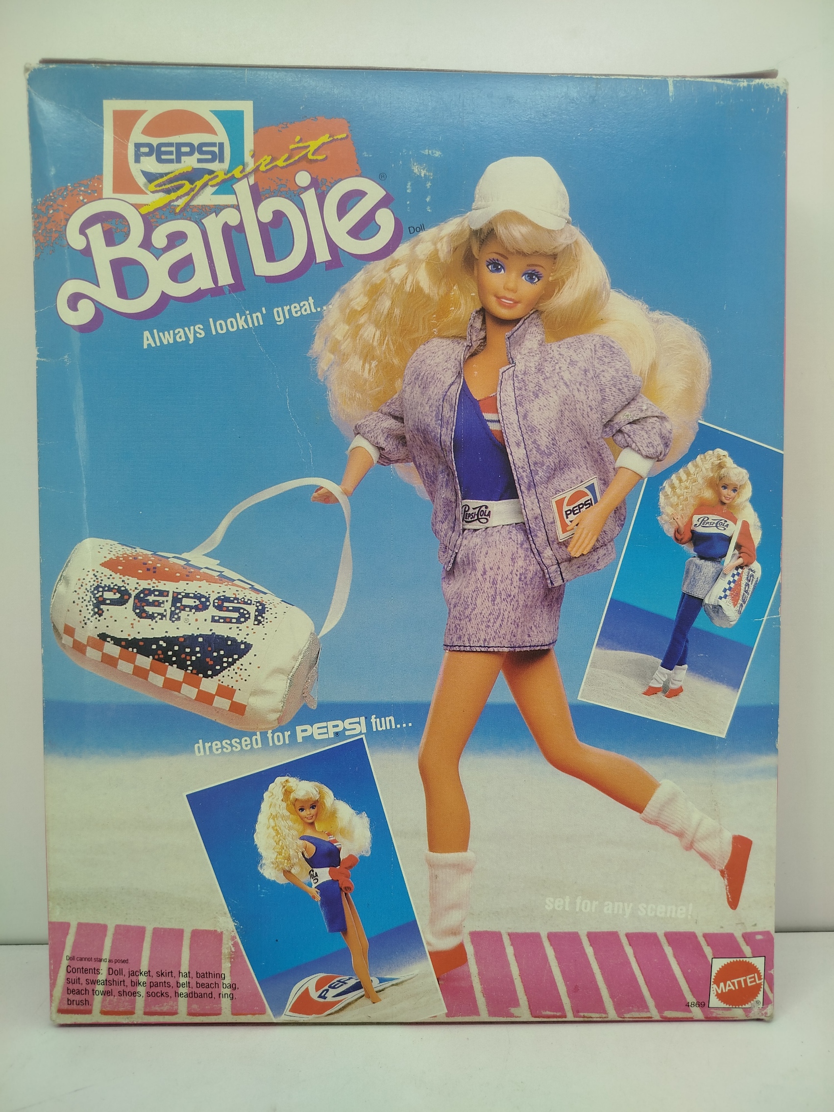 Edición especial Pepsi Spirit Barbie, fabricada por Mattel en el año 1989 