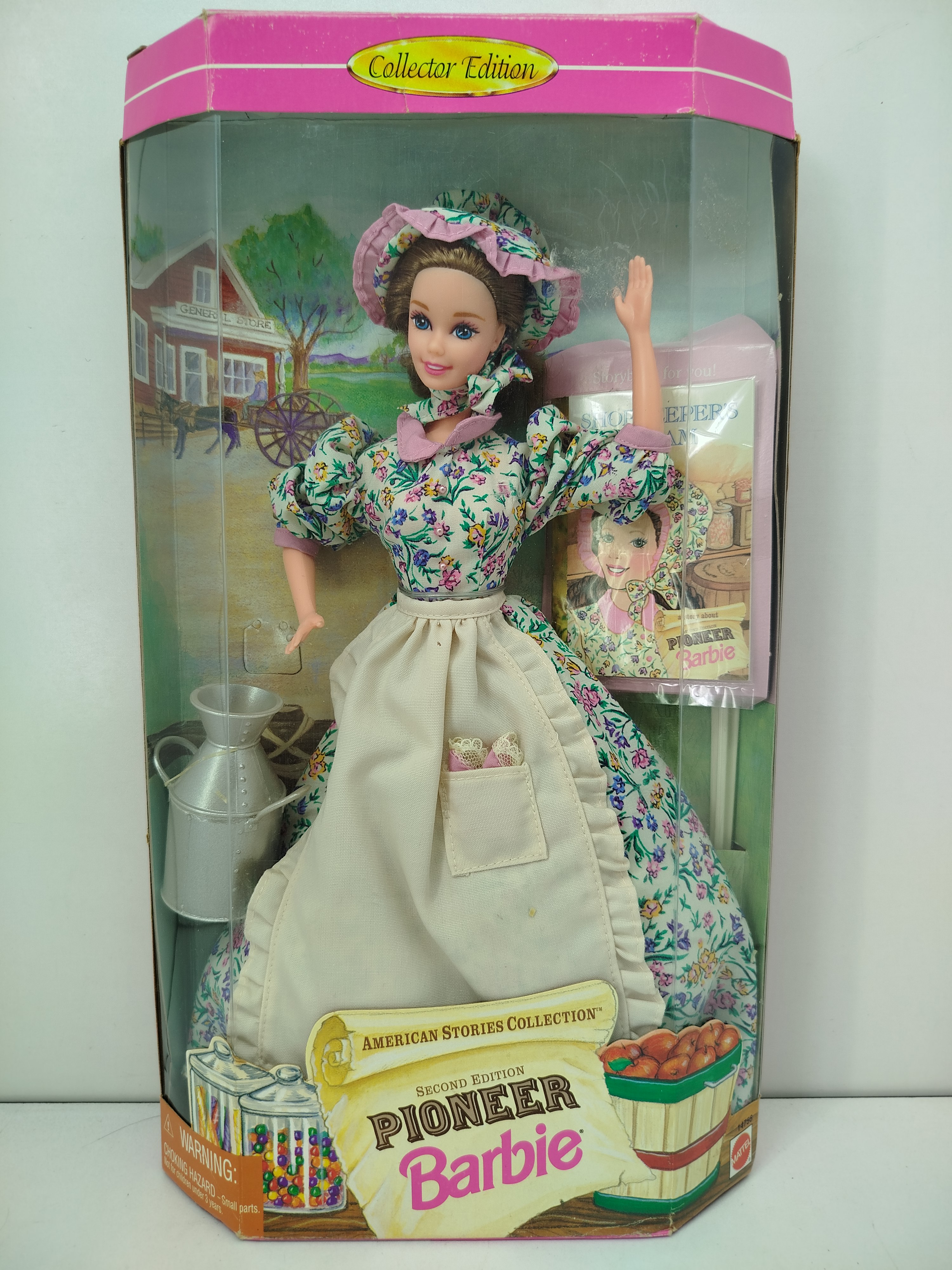Pioneer Barbie / Pioneer Shopkeeper (Segunda Edición) de la colección American Stories Collection, lanzada por Mattel en 1995
