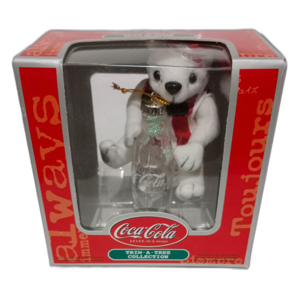 Adorno navideño de oso polar coca cola