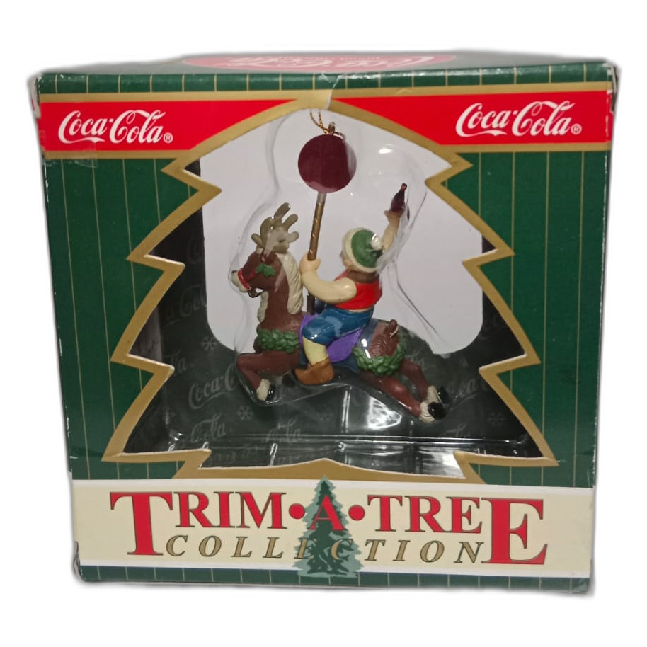 Adorno navideño coca cola de elfo de 1998 TRIM A TREE COLLECTION 