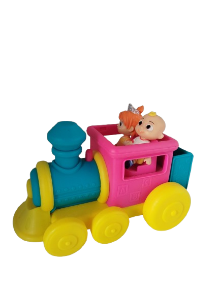 COCO MELON - TREN MUSICAL, CON SONIDOS Y DOS FIGURAS