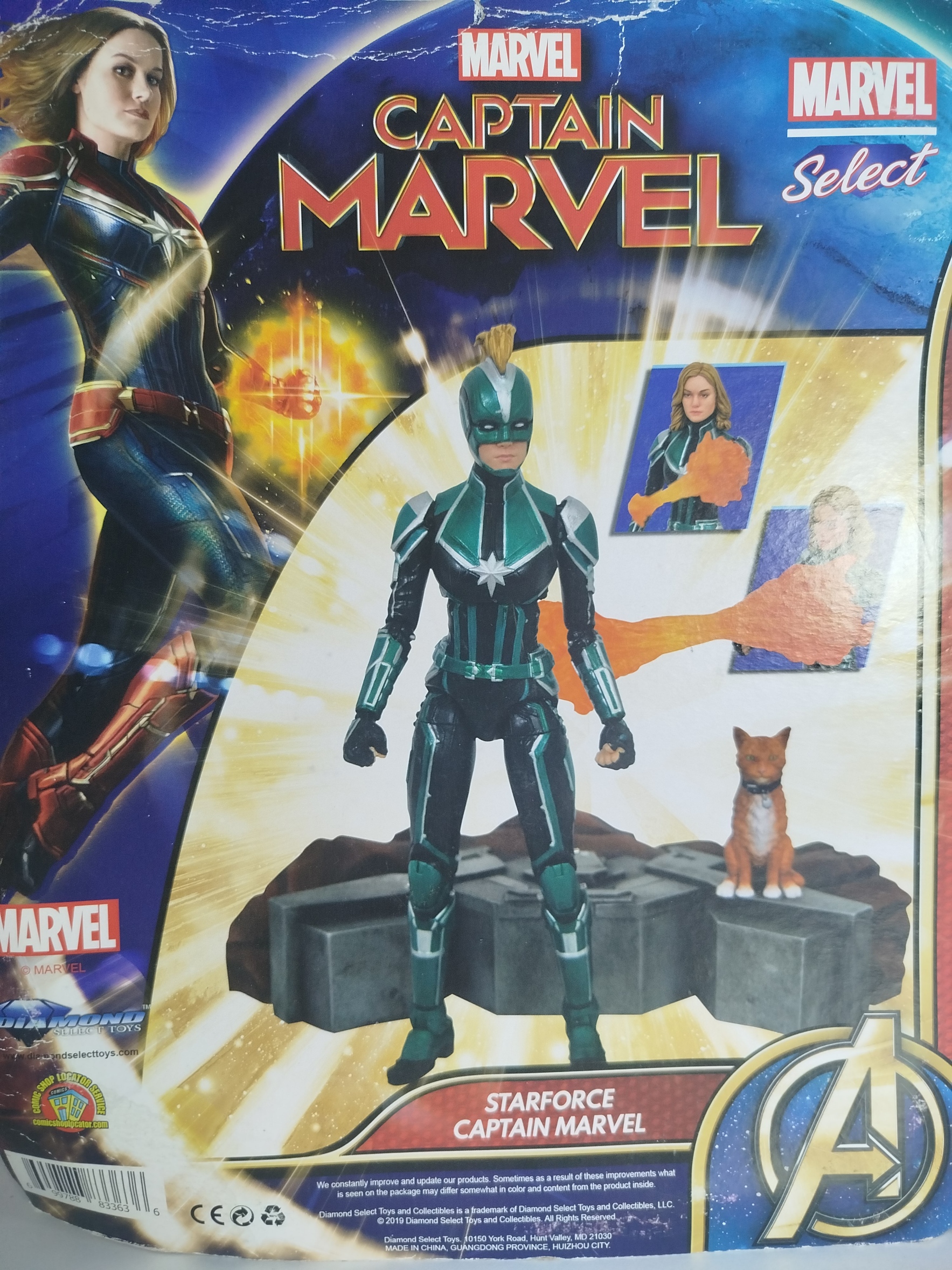Marvel Select de Capitana Marvel en su version de uniforme Starforce