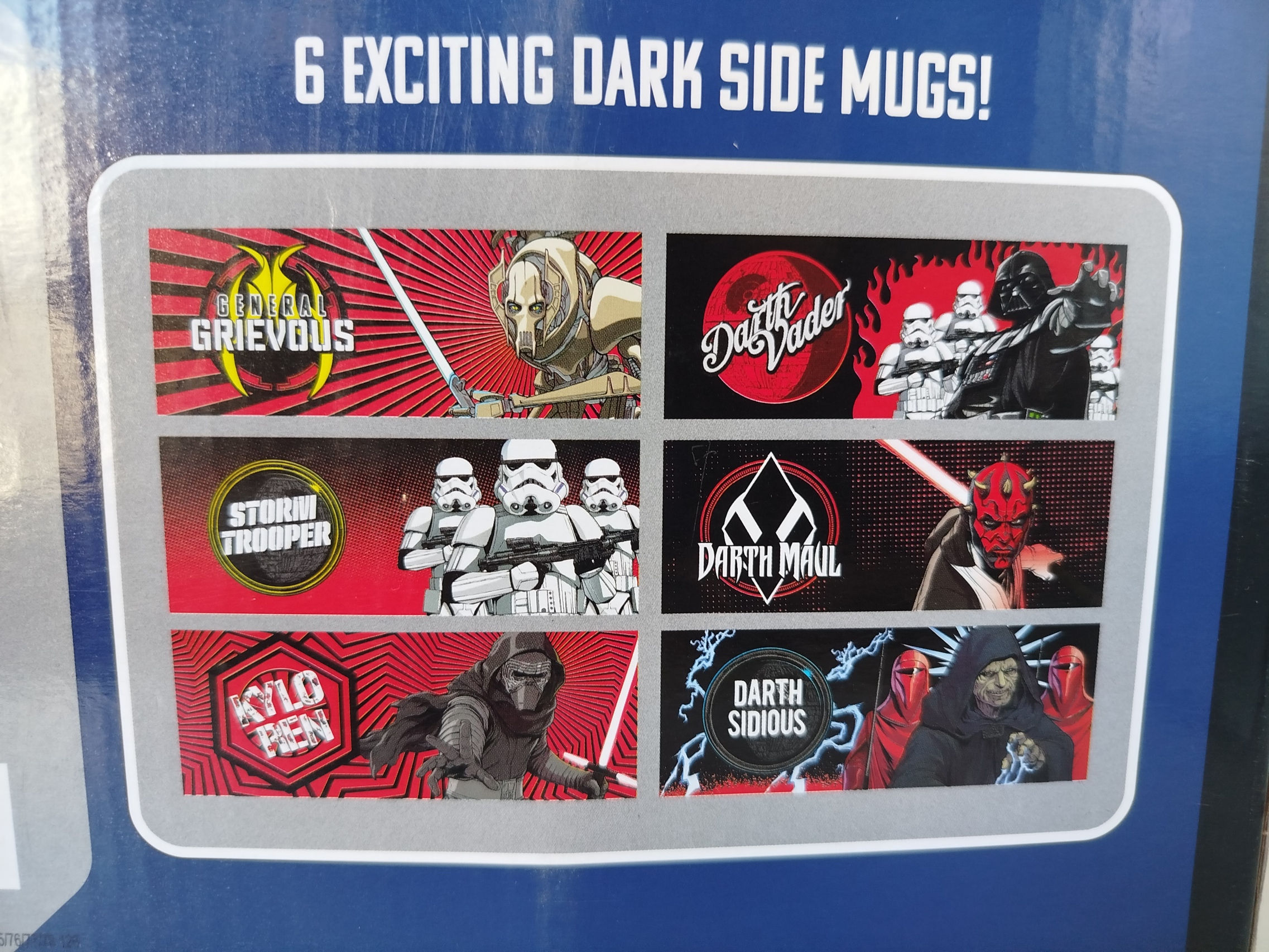 STAR WARS  -  6 Mugs en su caja original. 